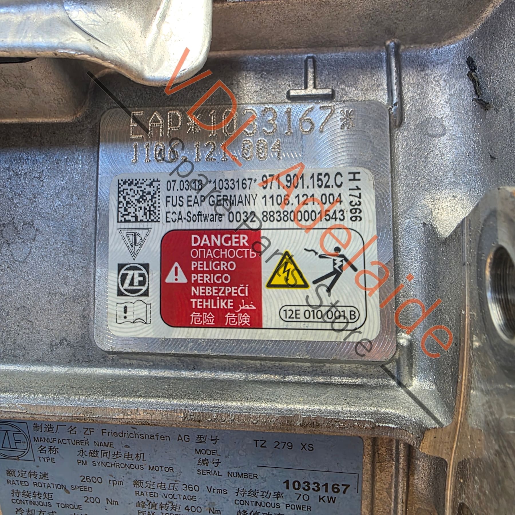Porsche Panamera 100kw e-Hybrid Traction Motor Electric Drive 971901152F 971901152D - Image 7