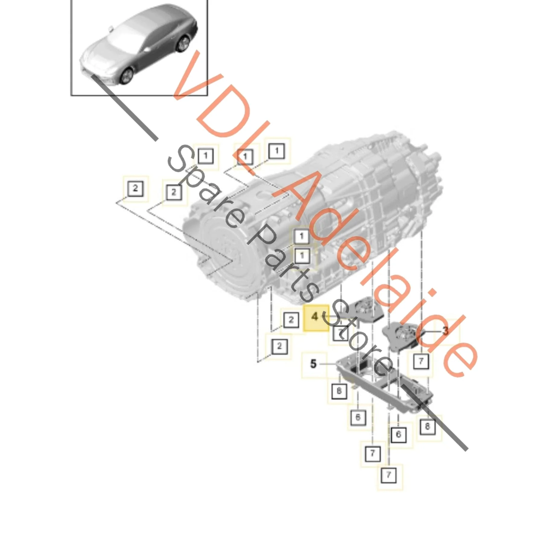 Porsche Panamera 971 Pair of Gearbox Mounts 9A739915104 971399151D - Image 2