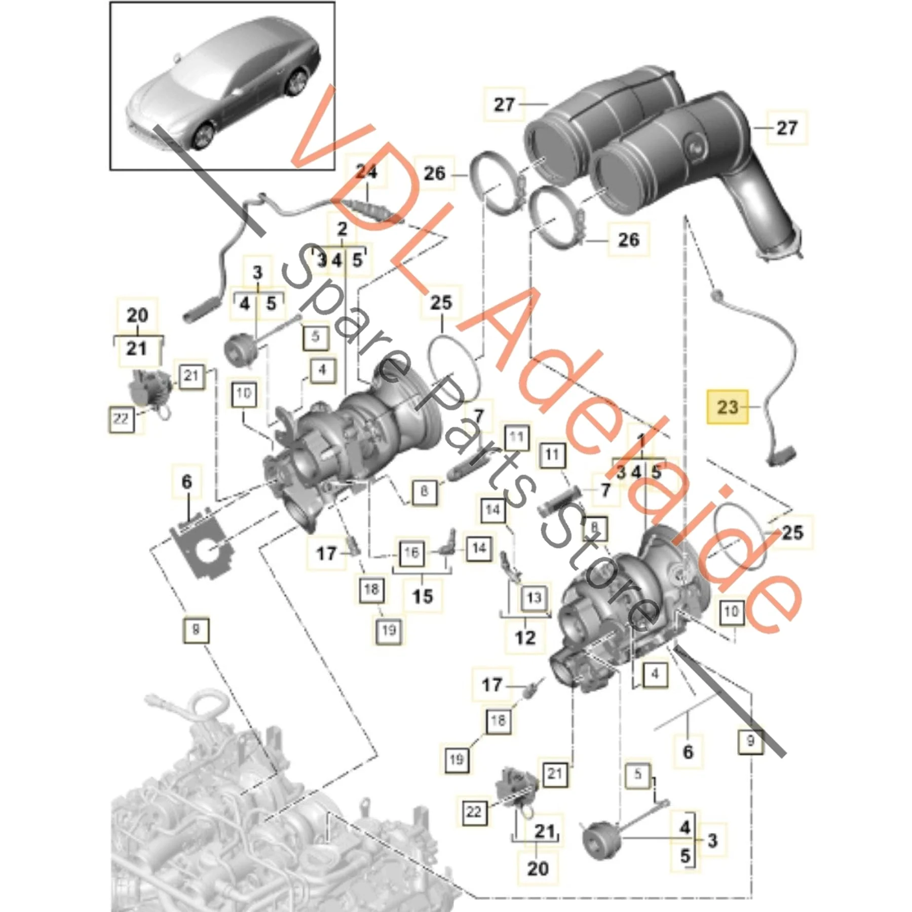 Porsche Audi VW Lambda Probe 8W0906265L PAC906265A - Image 2