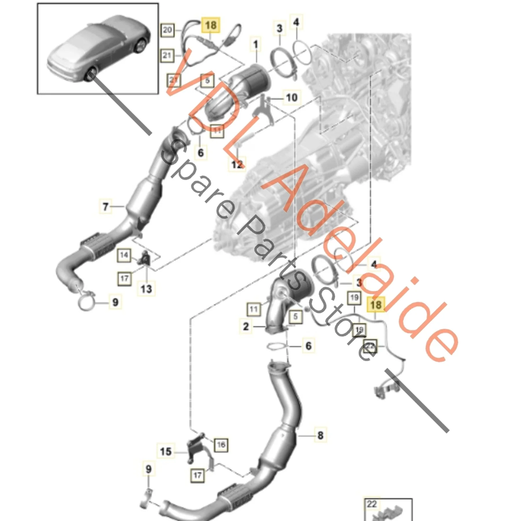 Porsche Audi VW Lambda Probe 971906265G 9A7906265E - Image 2