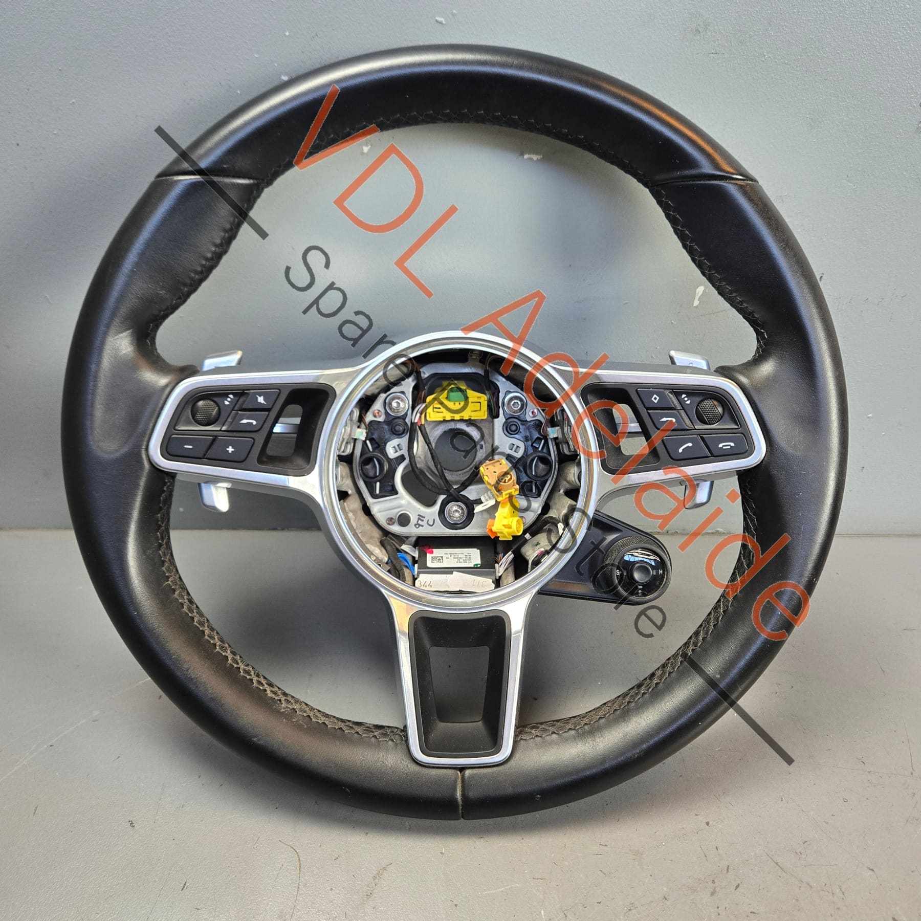Porsche PSRB Sport Mode Chrono Multifunction Black Steering Wheel w PDK Paddles 971419091DH 971419091SF A34