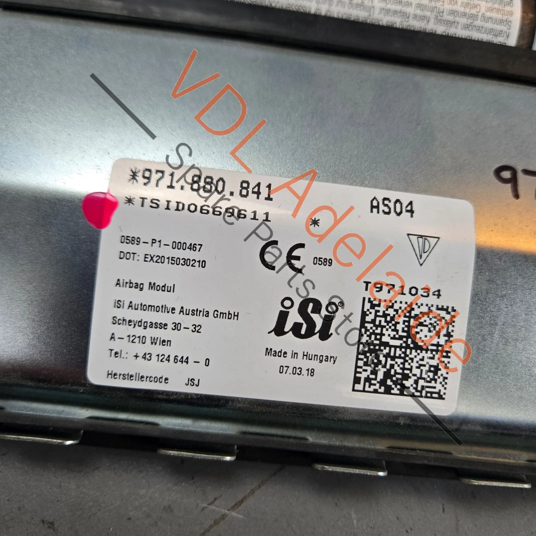 Porsche Panamera 971 Knee Airbag 971880841 - Image 3
