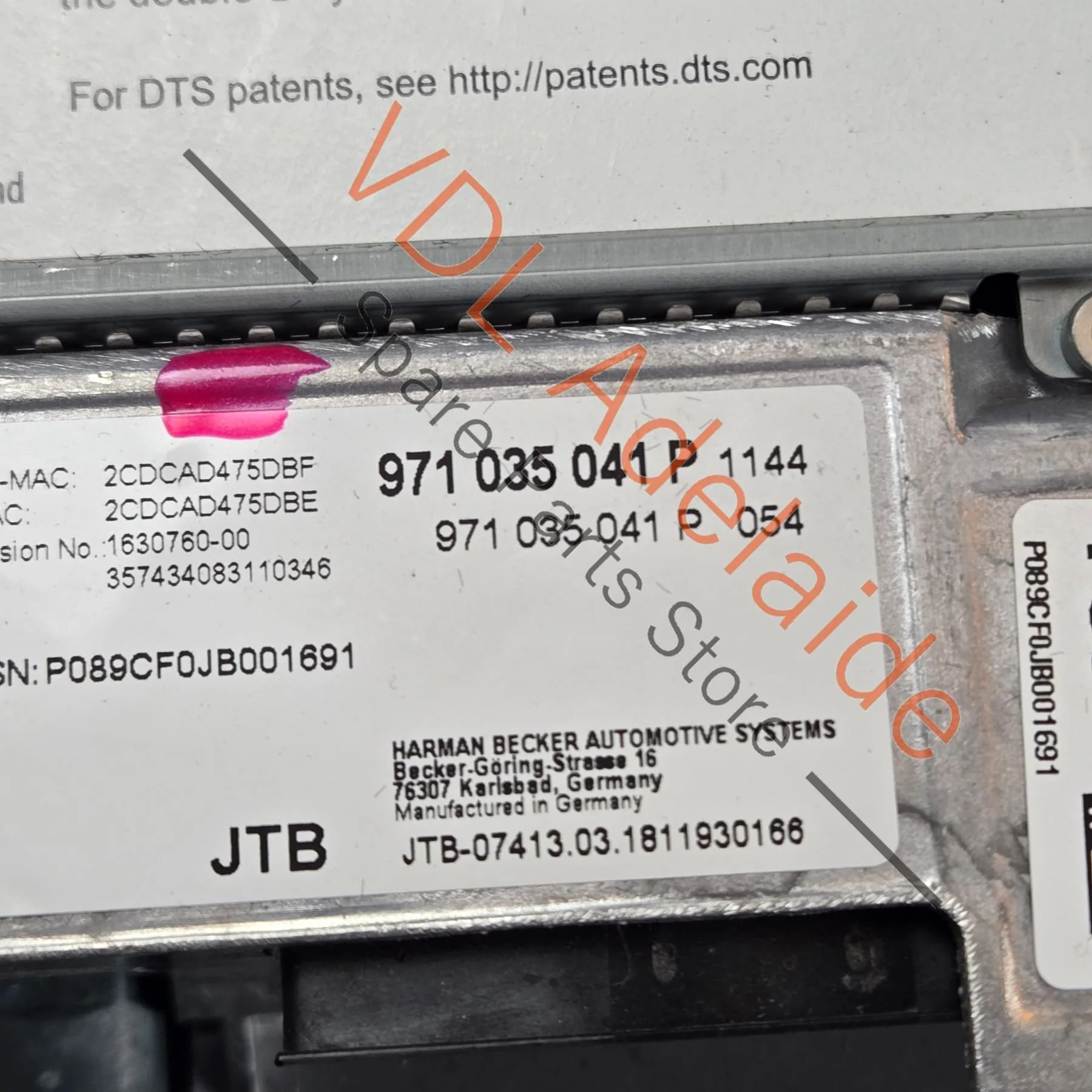 Porsche Panamera 971 Central Computer Main-unit MIB2 SD Card Reader Infotainment Harman 971035041P - Image 4