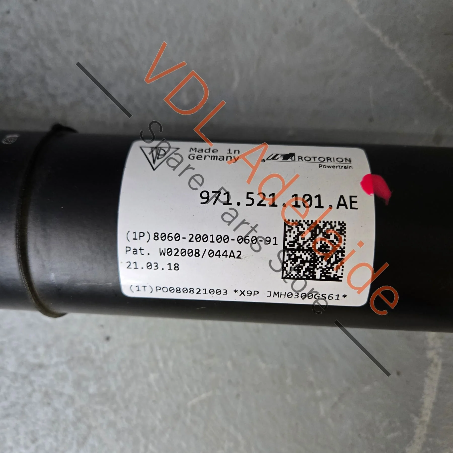 Porsche Panamera 971 Propeller Cardan Shaft 976521101A - Image 3