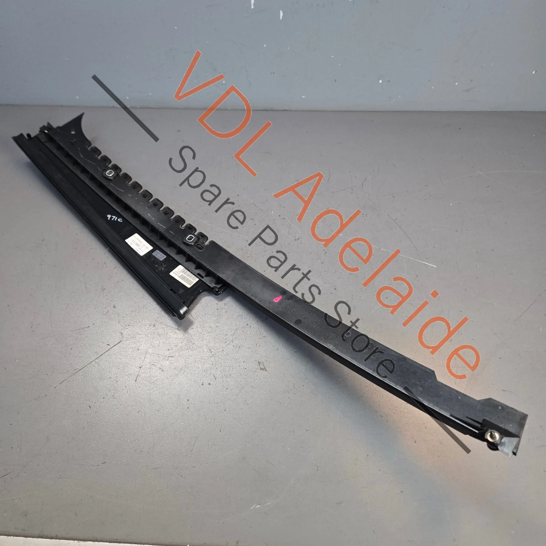 Porsche Panamera 971 Right Rear Door Exterior B Pillar Trim Gloss Black 971853290 - Image 4