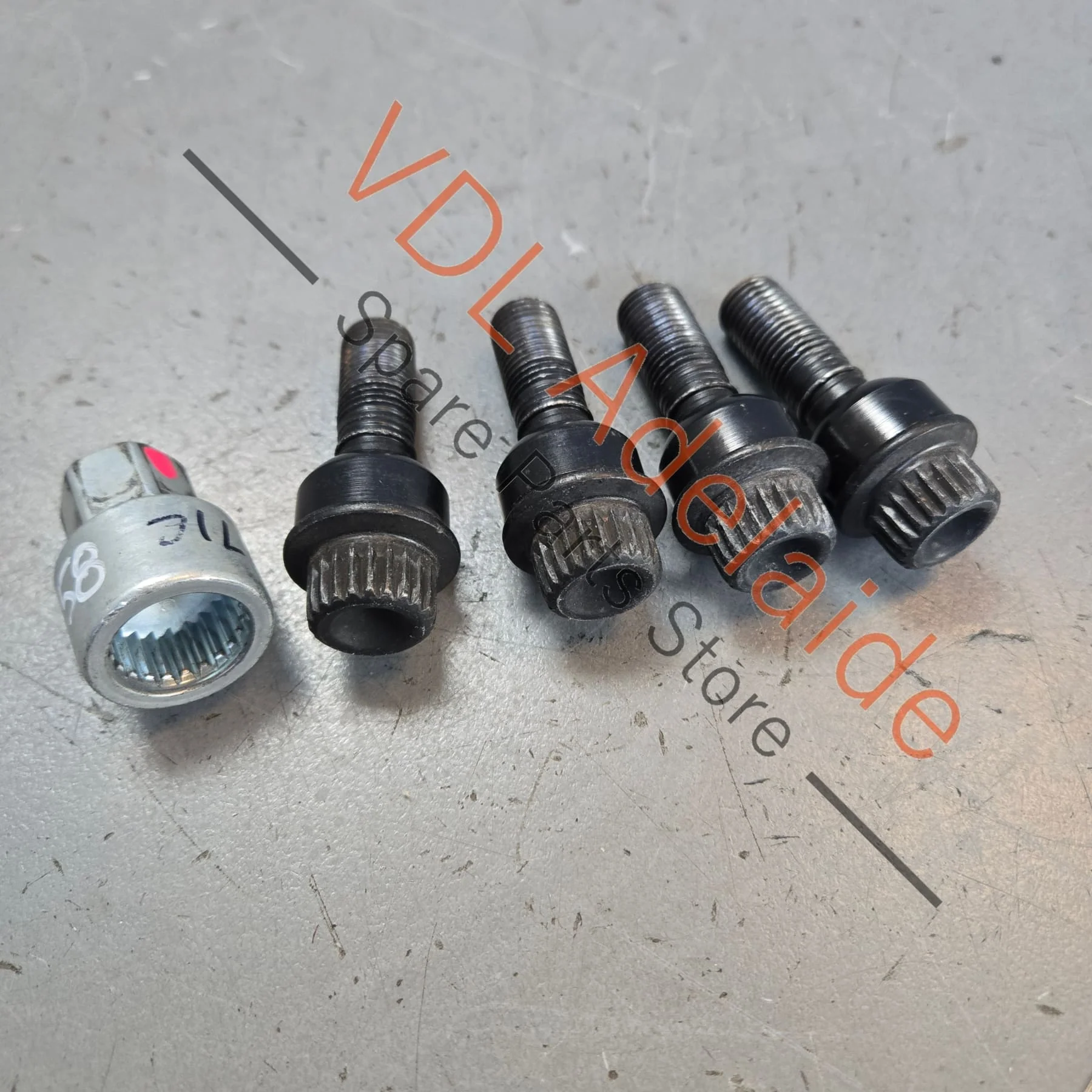 Porsche Audi VW Wheel Bolt Lock Nut Set 49mm Anti Theft 971698030B With Key