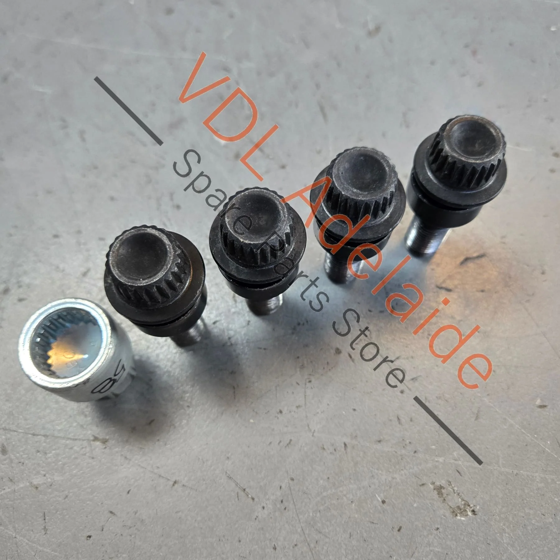 Porsche Audi VW Wheel Bolt Lock Nut Set 49mm Anti Theft 971698030B With Key - Image 2