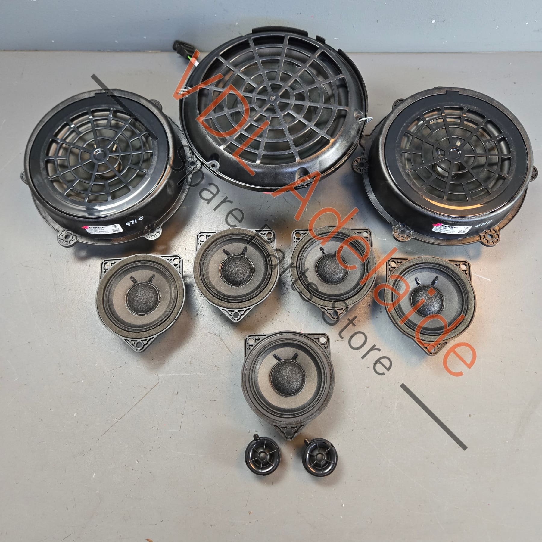 Porsche 10x BOSE Speaker Set from Panamera Incl Bass Mid & Treble Audio