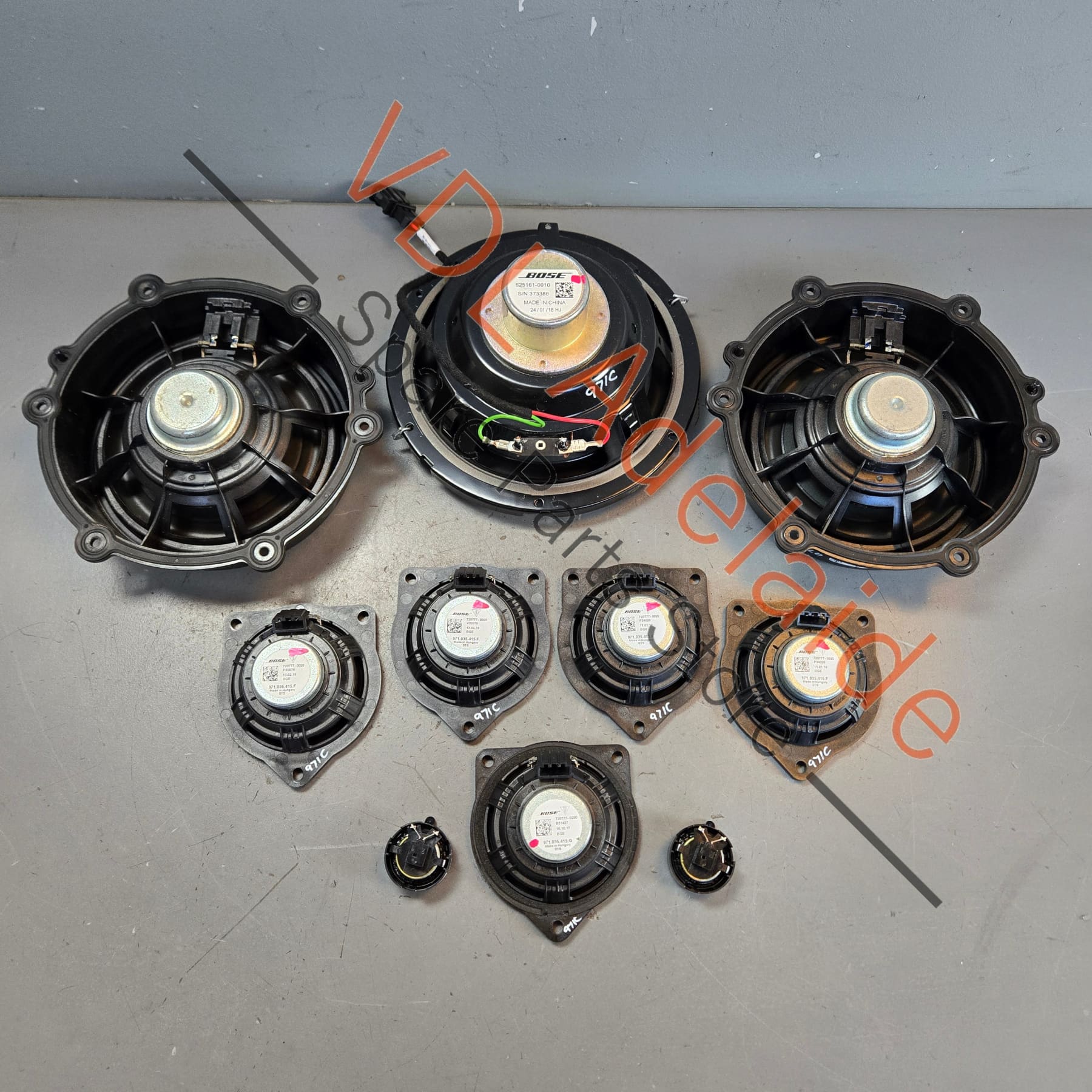 Porsche 10x BOSE Speaker Set from Panamera Incl Bass Mid & Treble Audio - Image 2