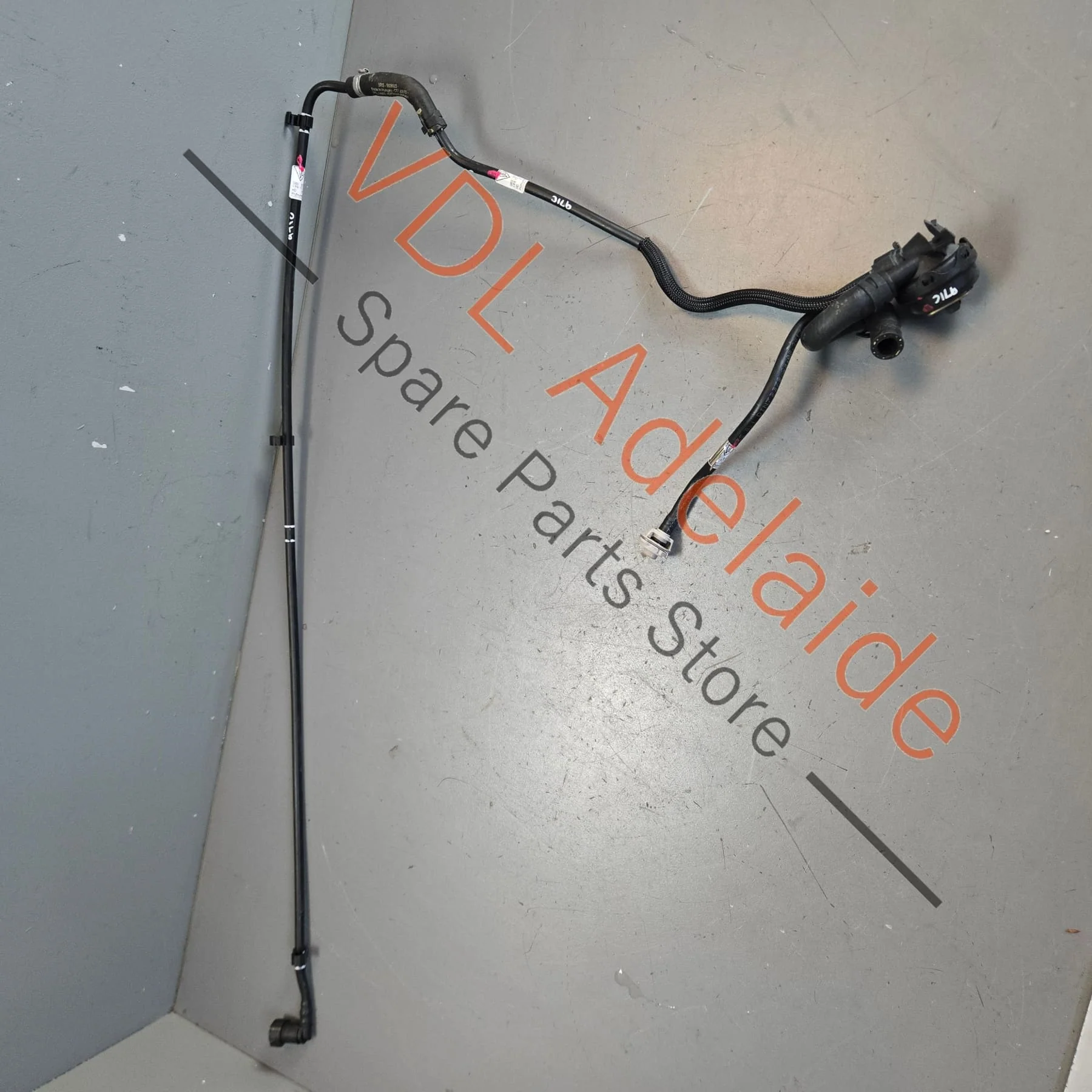 2017-2020 Porsche Panamera 3.0L Coolant Reservoir Breather Vent Pipe Hose 971122447K - Image 9