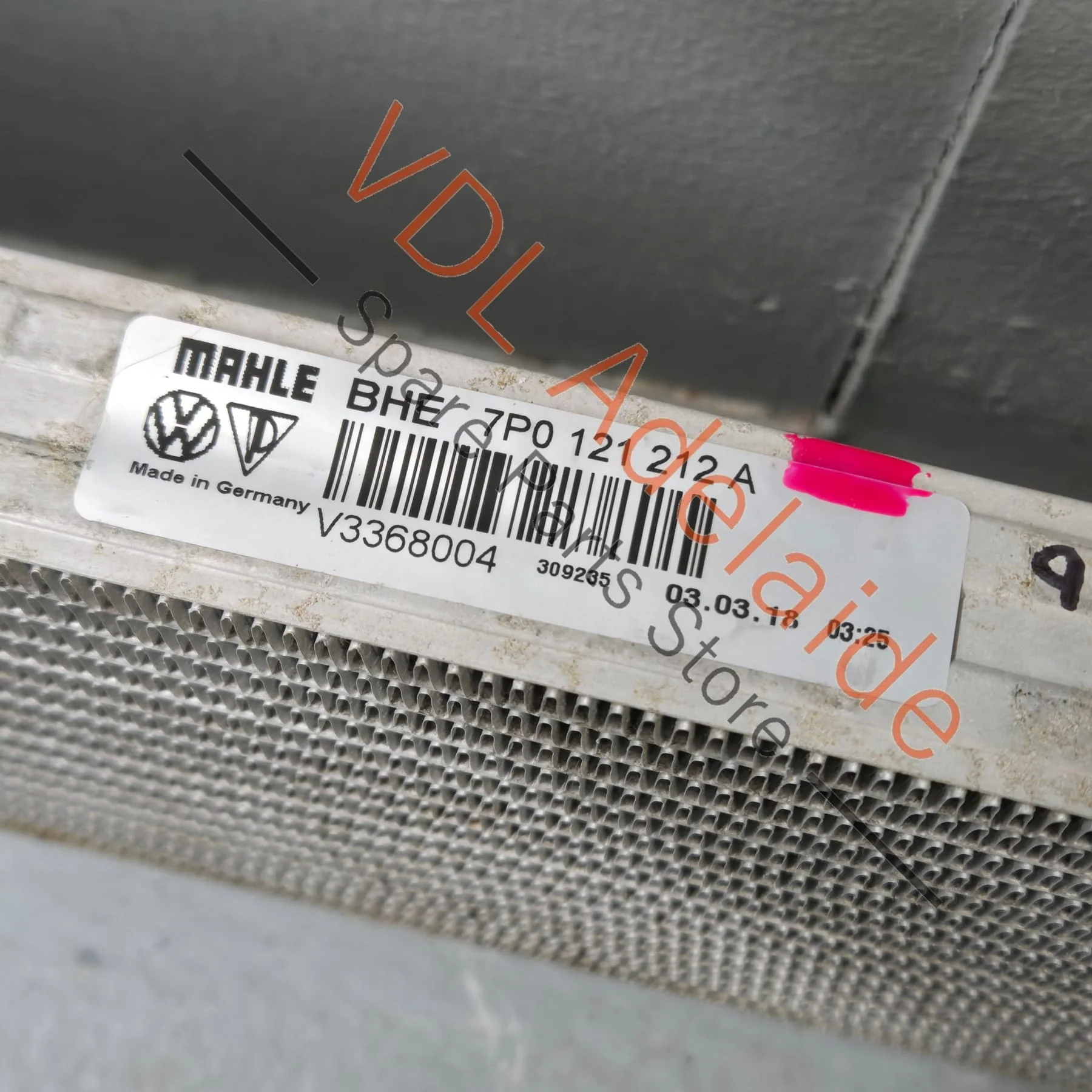 Porsche Additional Radiator for Hybrid 95810621210 7P0121212A - Image 2