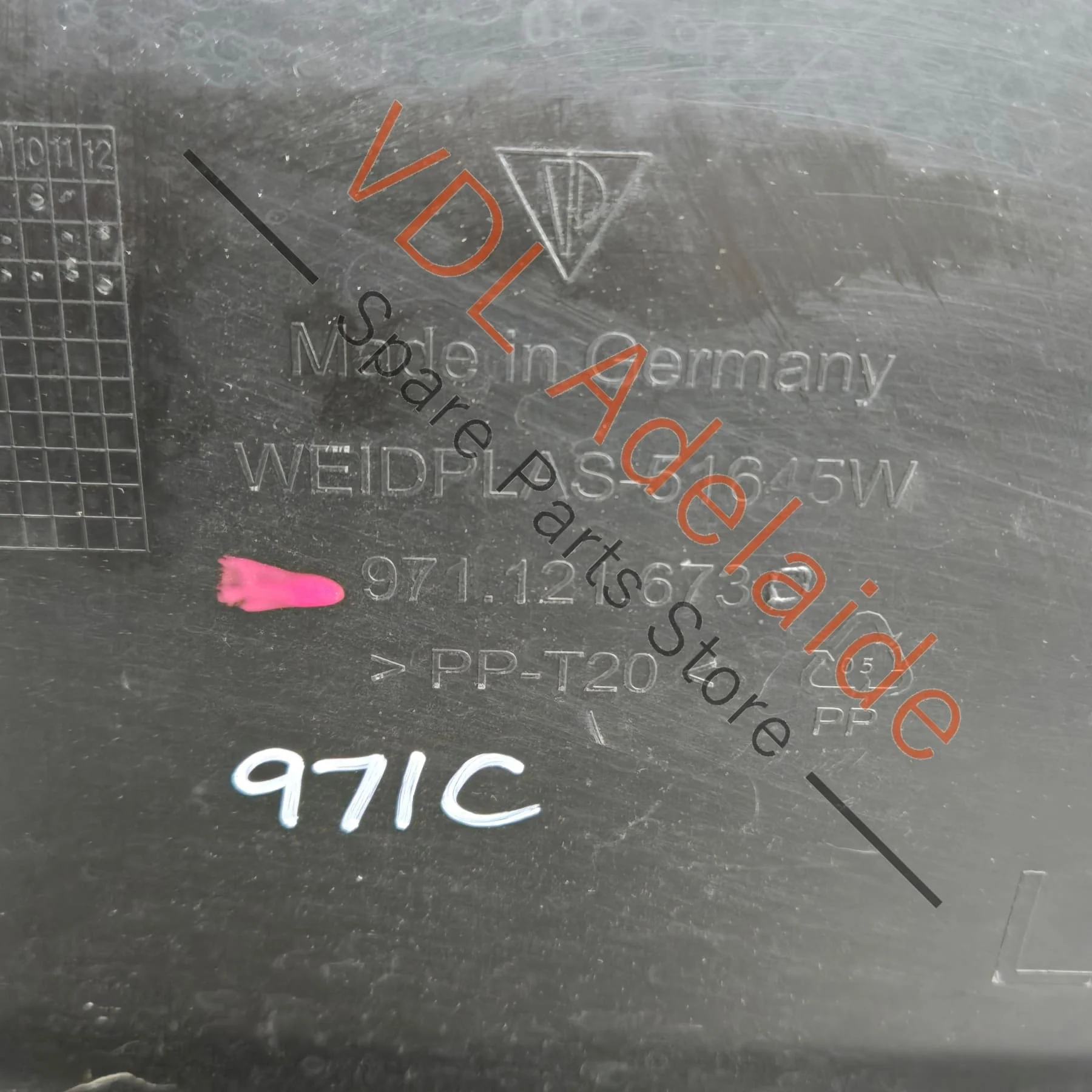Porsche Panamera 971 Front Left Intercooler Radiator Air Guide Rear 971121673 - Image 4