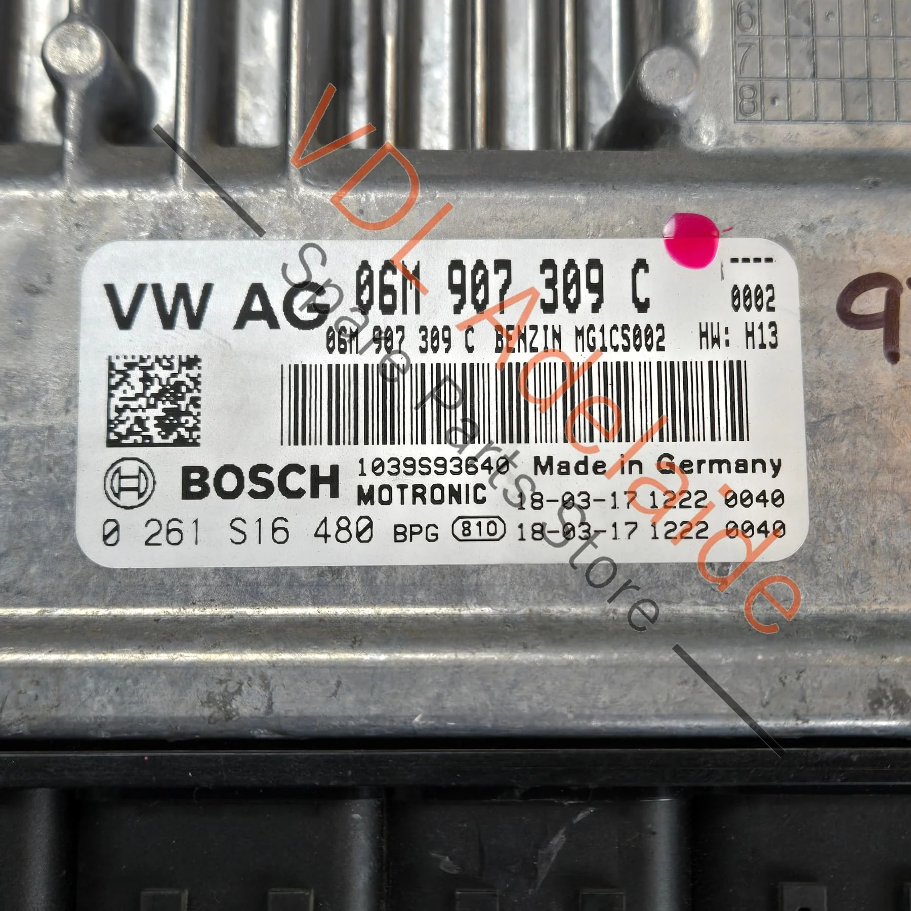 Porsche Panamera 971 2.9 V6 Hybrid DME ECU Control Unit 06M907309C 9A790730930 - Image 2