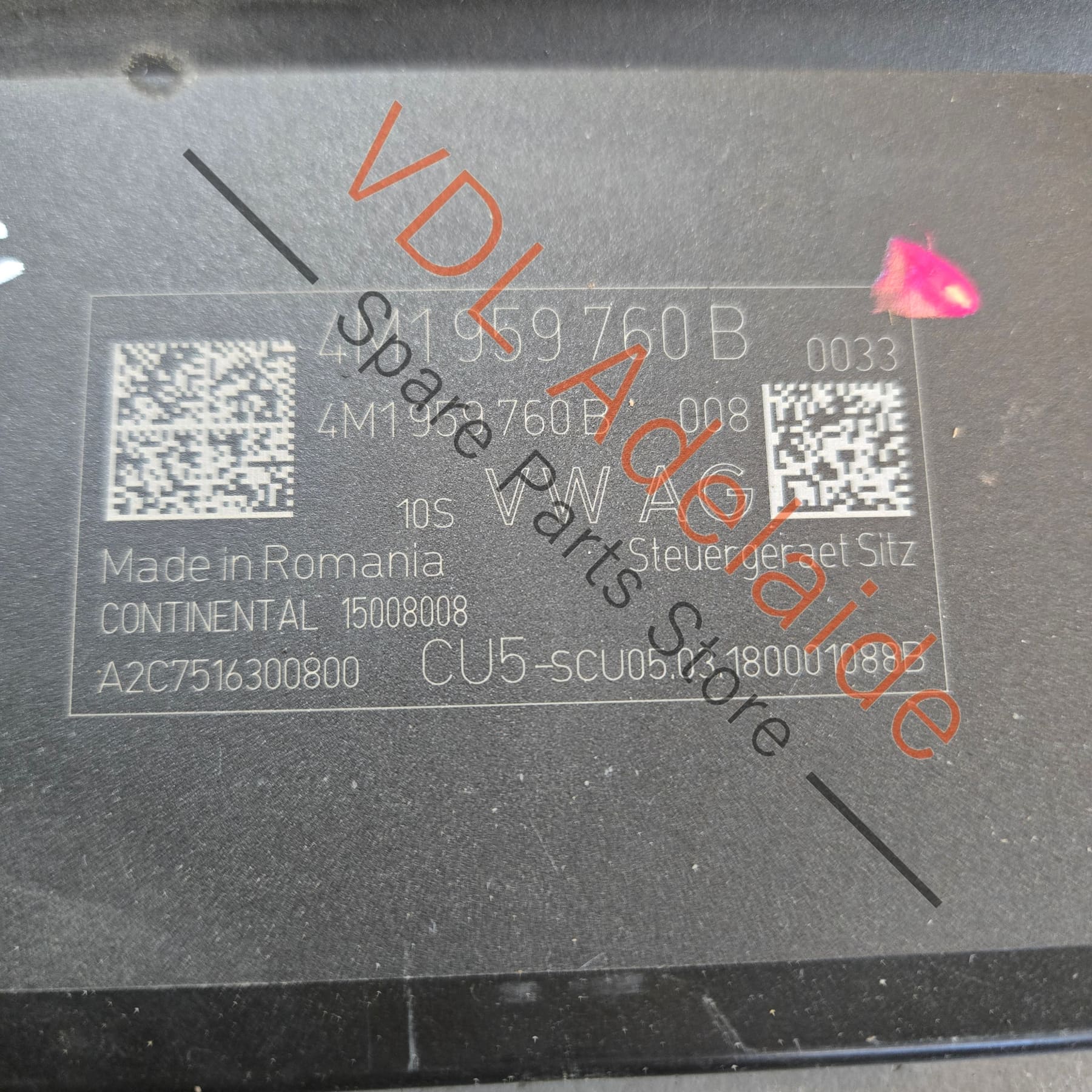 Porsche Seat Control Module 4M1959760B 9A795976000 992959760B - Image 2