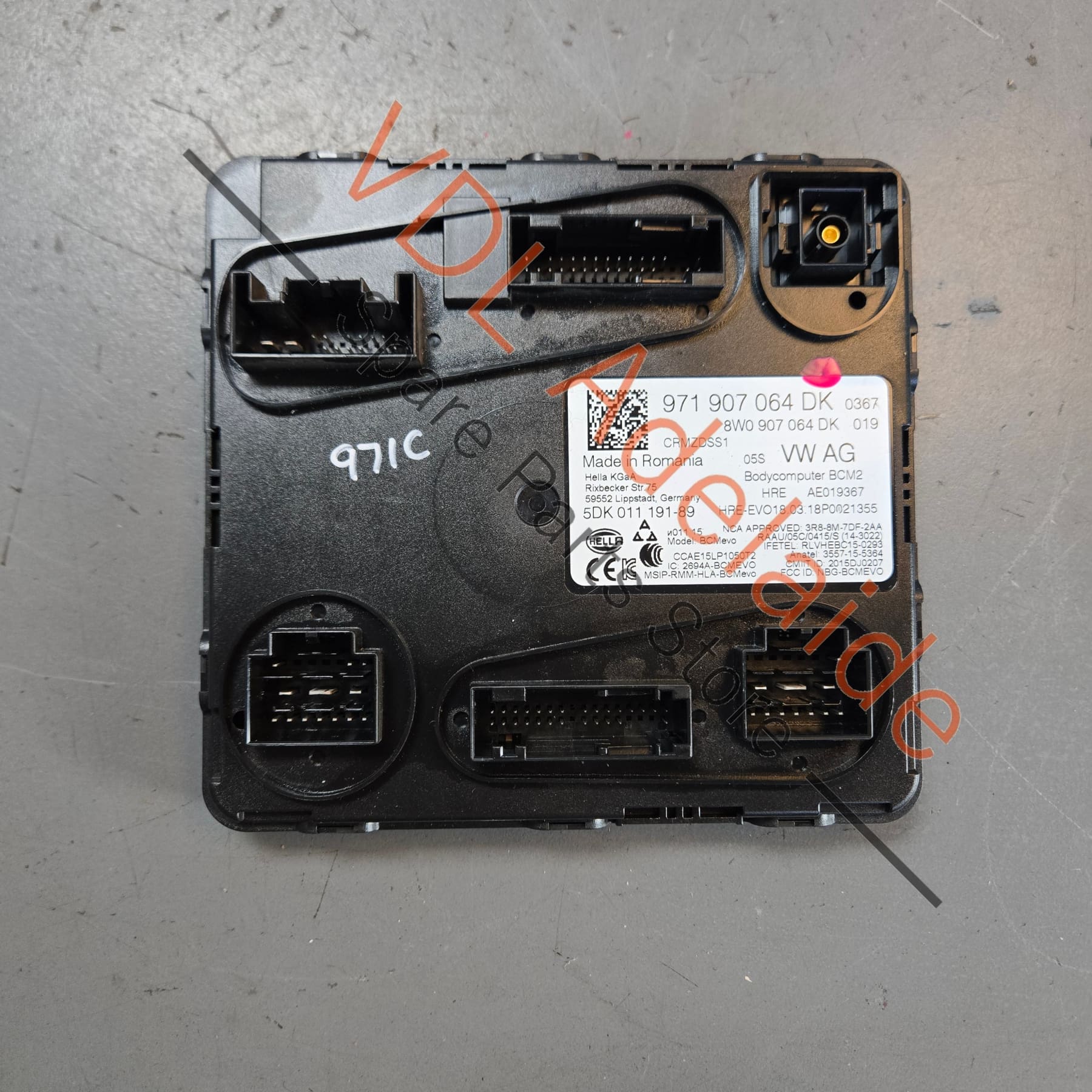 Porsche Body Control Module BCM 971907064DK PAA907064 5DK01119189