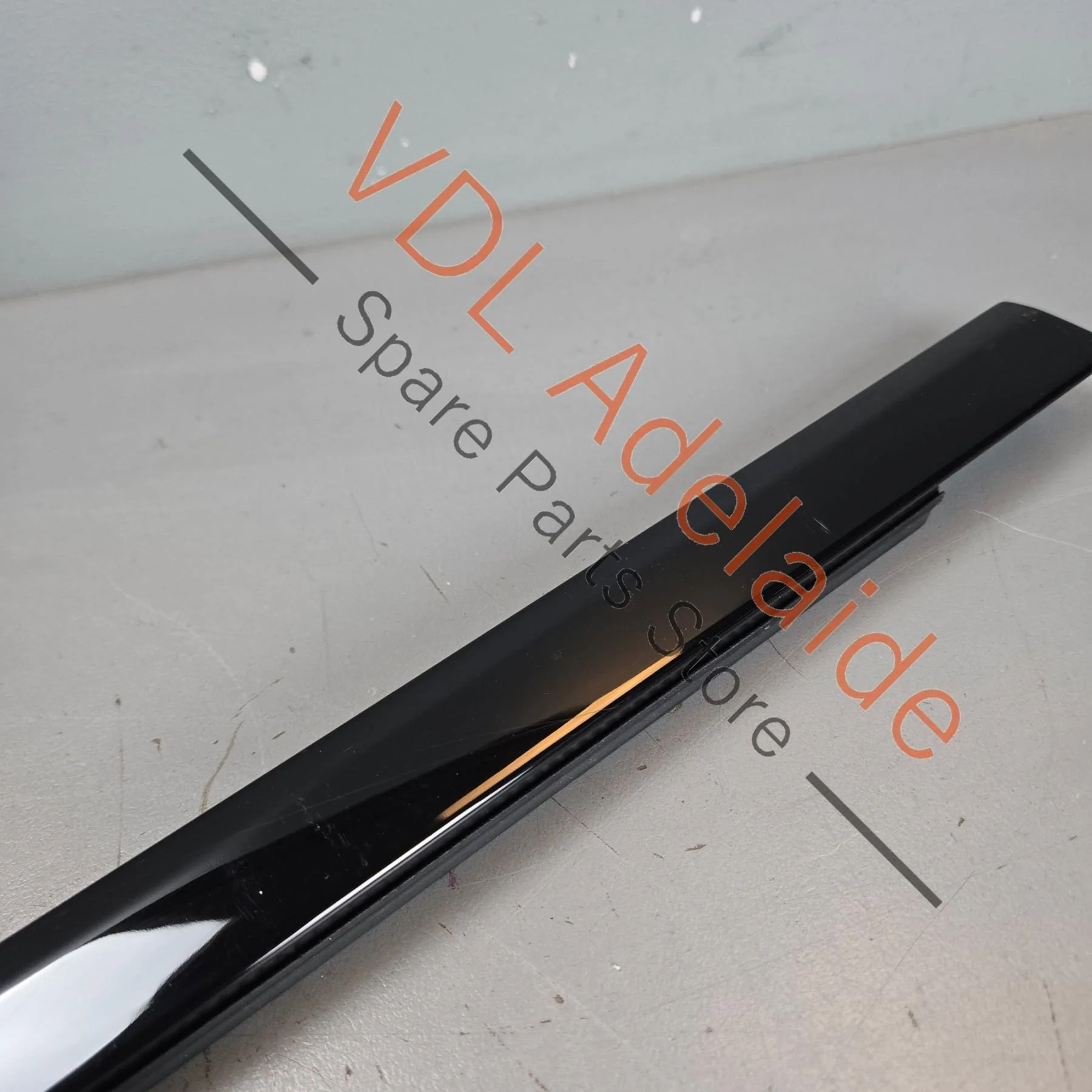 Porsche Panamera Right Rear Lower Door Gloss Black Exterior Trim Molding Weather Seal 974839476B 041 - Image 3