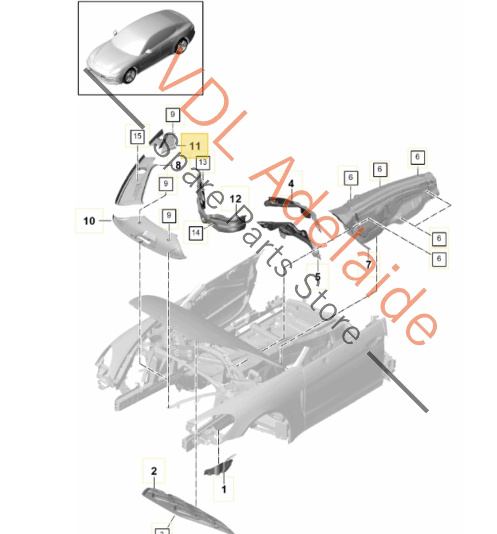 Porsche Panamera 971 Engine Compartment Trim Cover Left 971805283 - Image 2