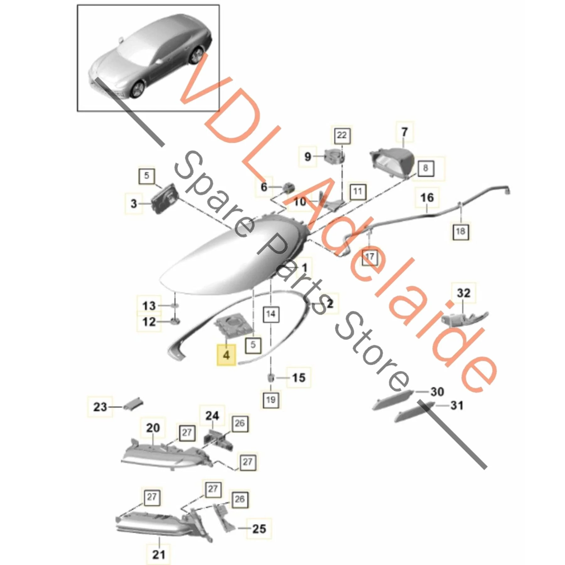 Genuine OEM Porsche LED Headlight Control Module 7PP941572AC 958941572C 9A794157250 - Image 2