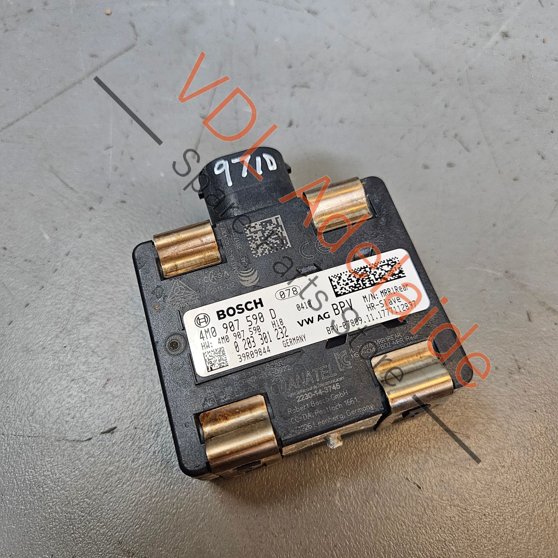 VW Audi Porsche Rear Lane Change Assist Radar Sensor 4M0907590D Slave PAB907590 PAB907590B