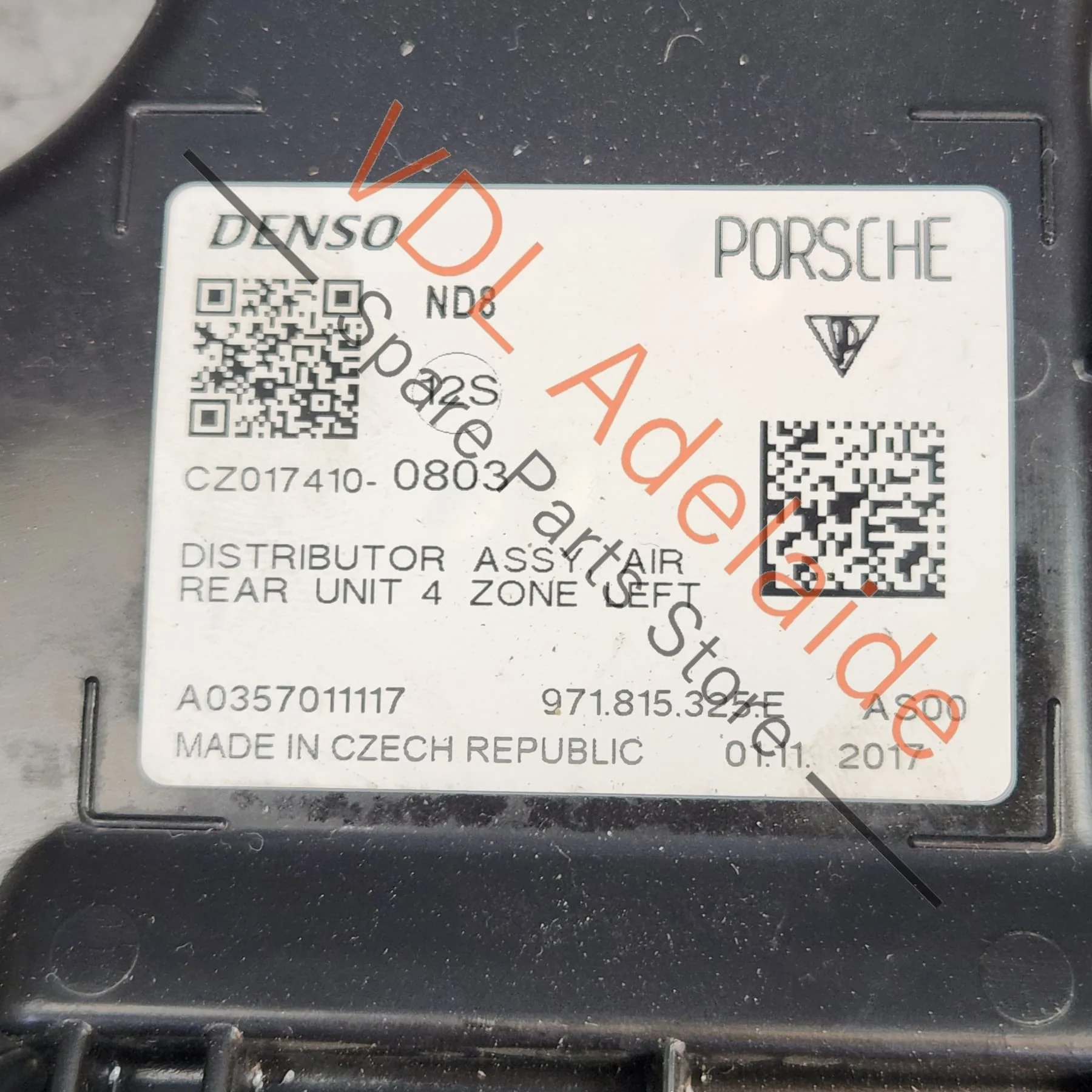 Porsche Panamera Rear Passenger Air Conditioning Heating Duct Solenoid Left 9A781532501 971815325E - Image 3