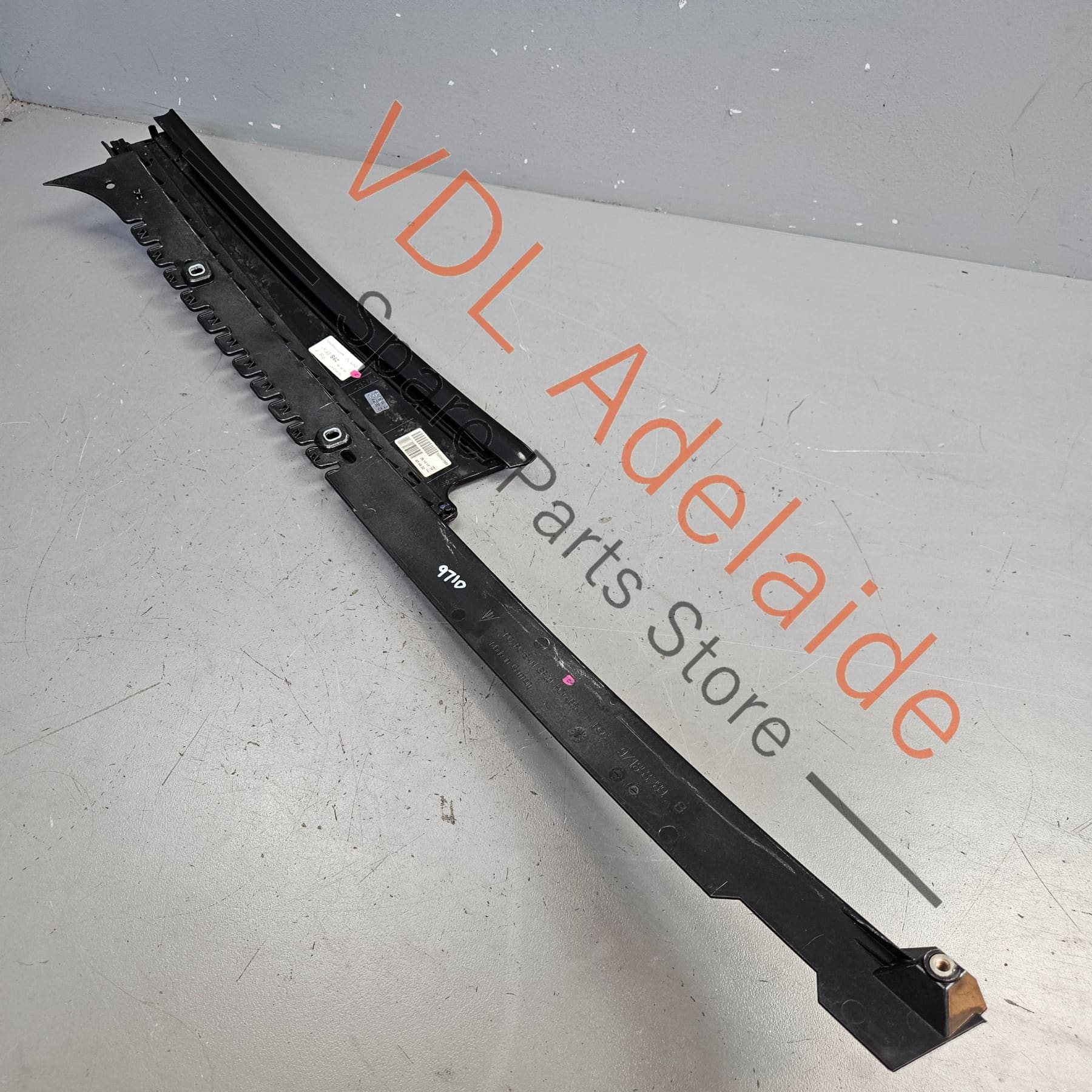 Porsche Panamera 971 Left Rear Door Exterior B Pillar Trim Moulding Gloss Black 971853289 - Image 2