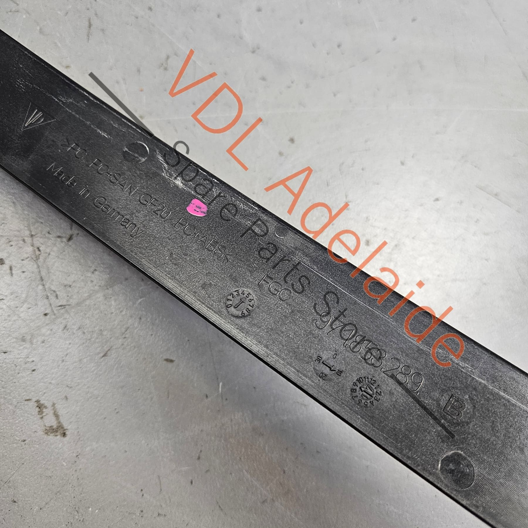 Porsche Panamera 971 Left Rear Door Exterior B Pillar Trim Moulding Gloss Black 971853289 - Image 5