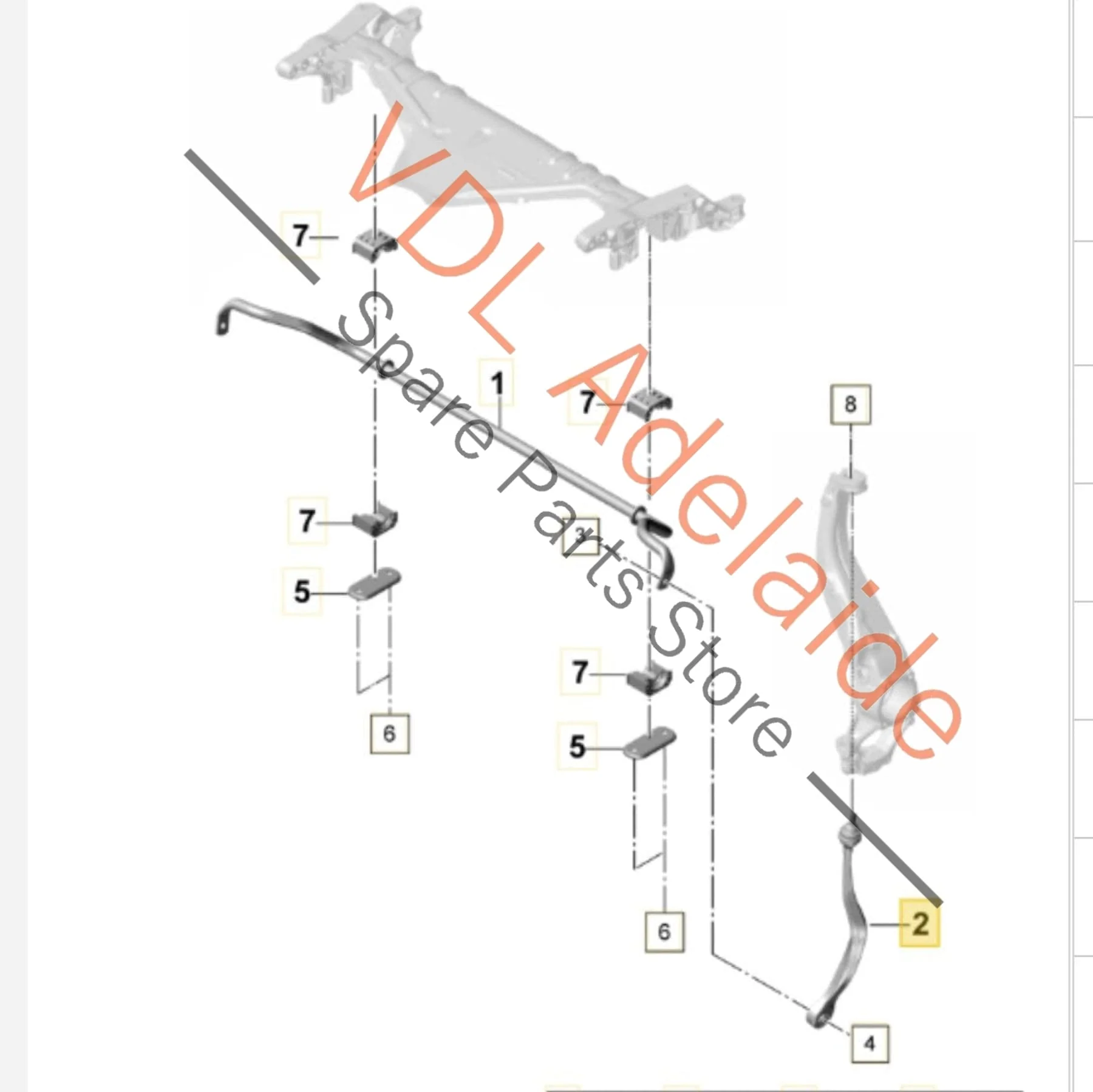 Porsche Panamera 971 Front Left Suspension Anti Roll Bar Linkage Coupling Rod 971411317 - Image 2
