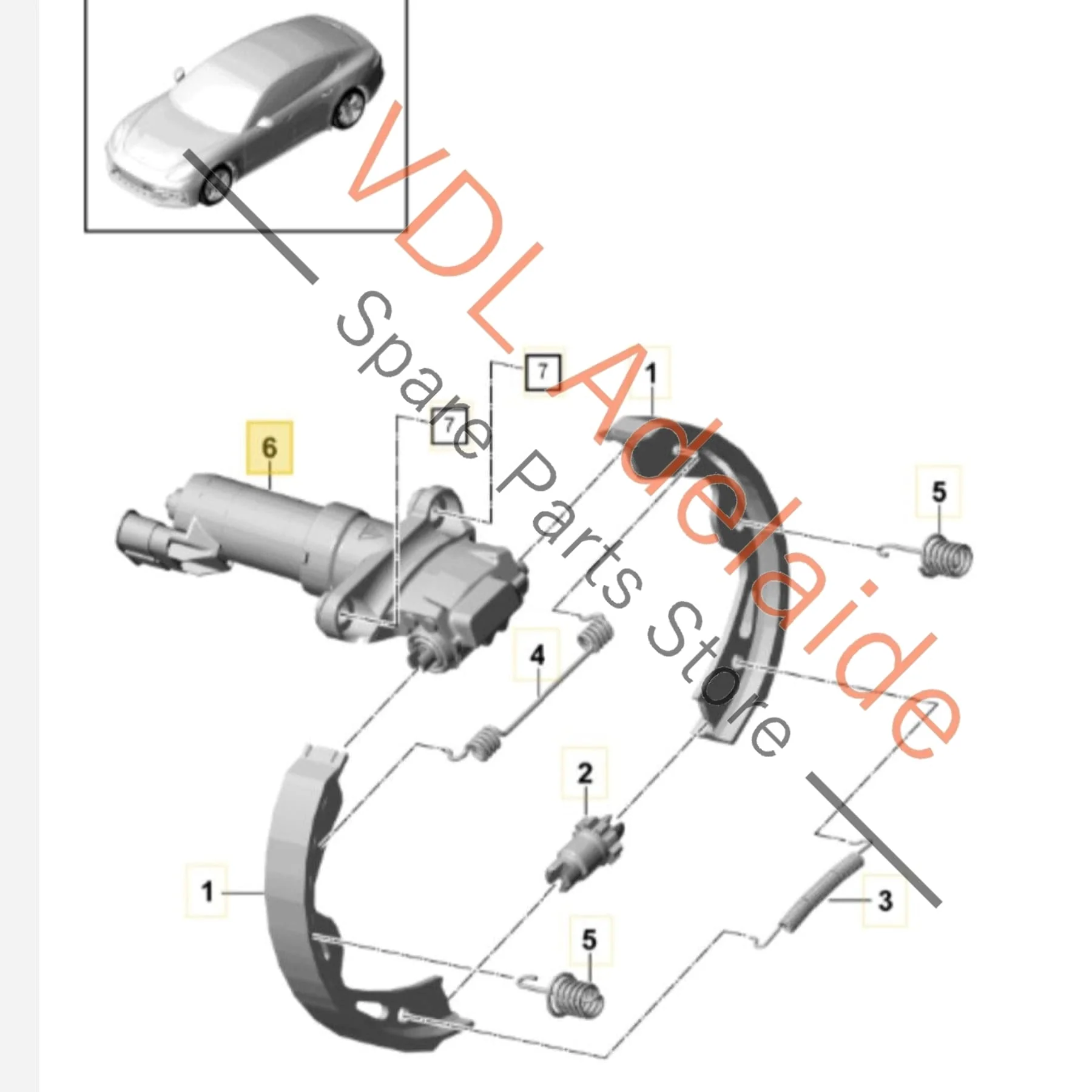 Porsche 911 Panamera 971 Left LHS Rear Electric Park Brake Servomotor Motor 298609405 - Image 2