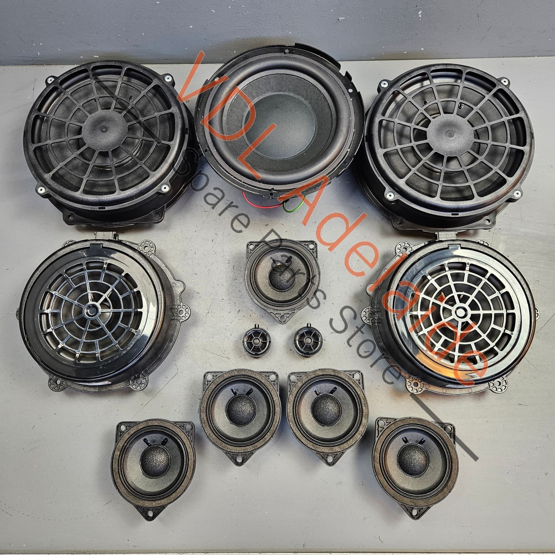 Porsche Panamera BOSE 12 Speaker Sound System Set Woofer Tweeter & Mid Range