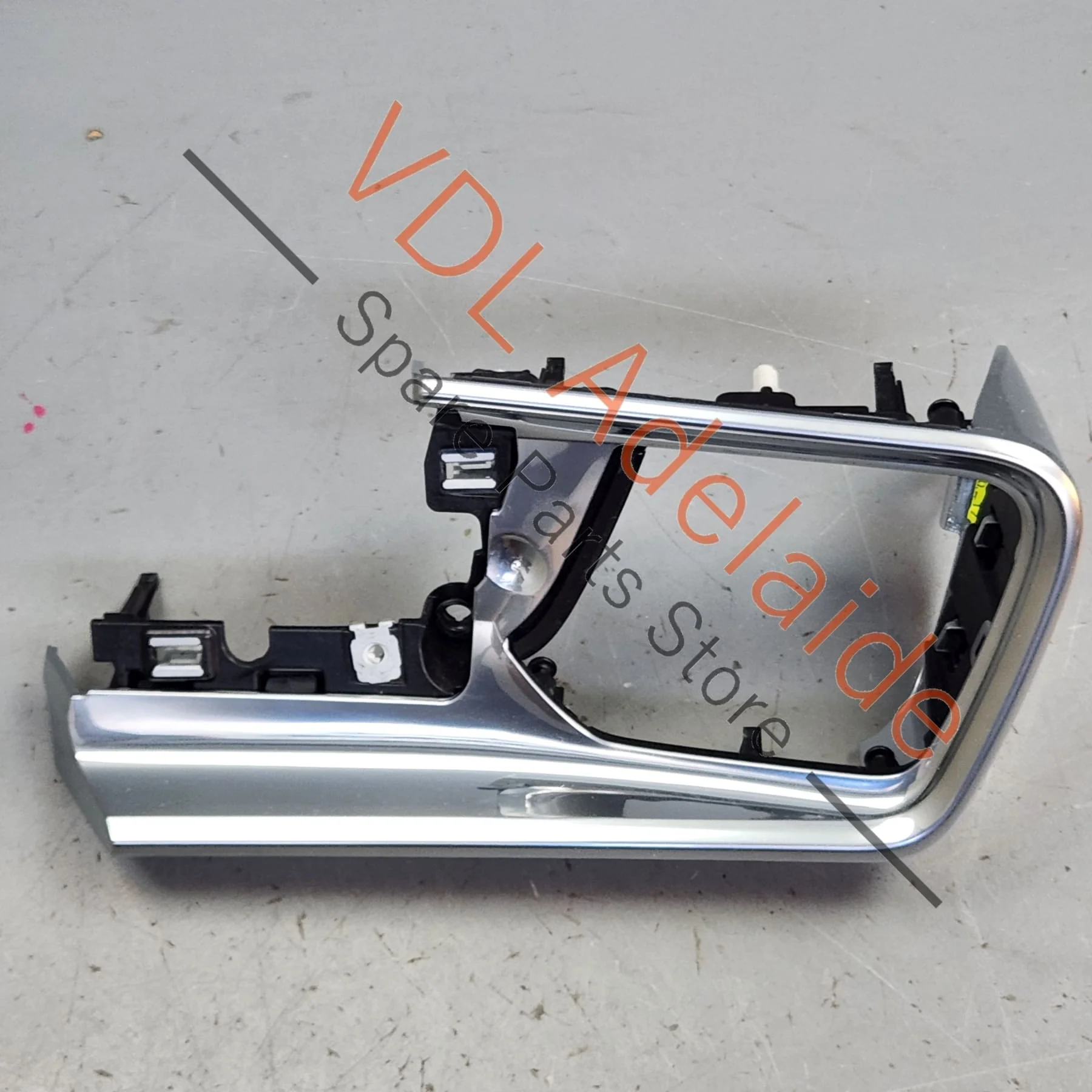 Porsche Panamera 971 Right Side Dashboard Interior Trim Galvano Silver Chrome 971857715E V08 - Image 2