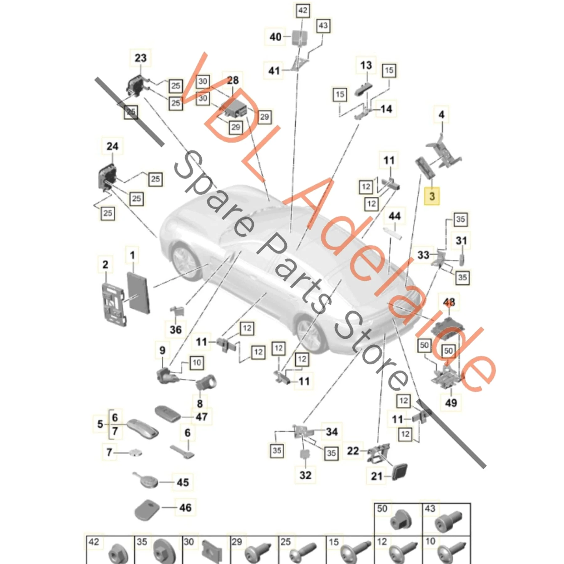 Porsche Panamera 971 Body Control Module BCM 971907054DK PAA907064 - Image 2
