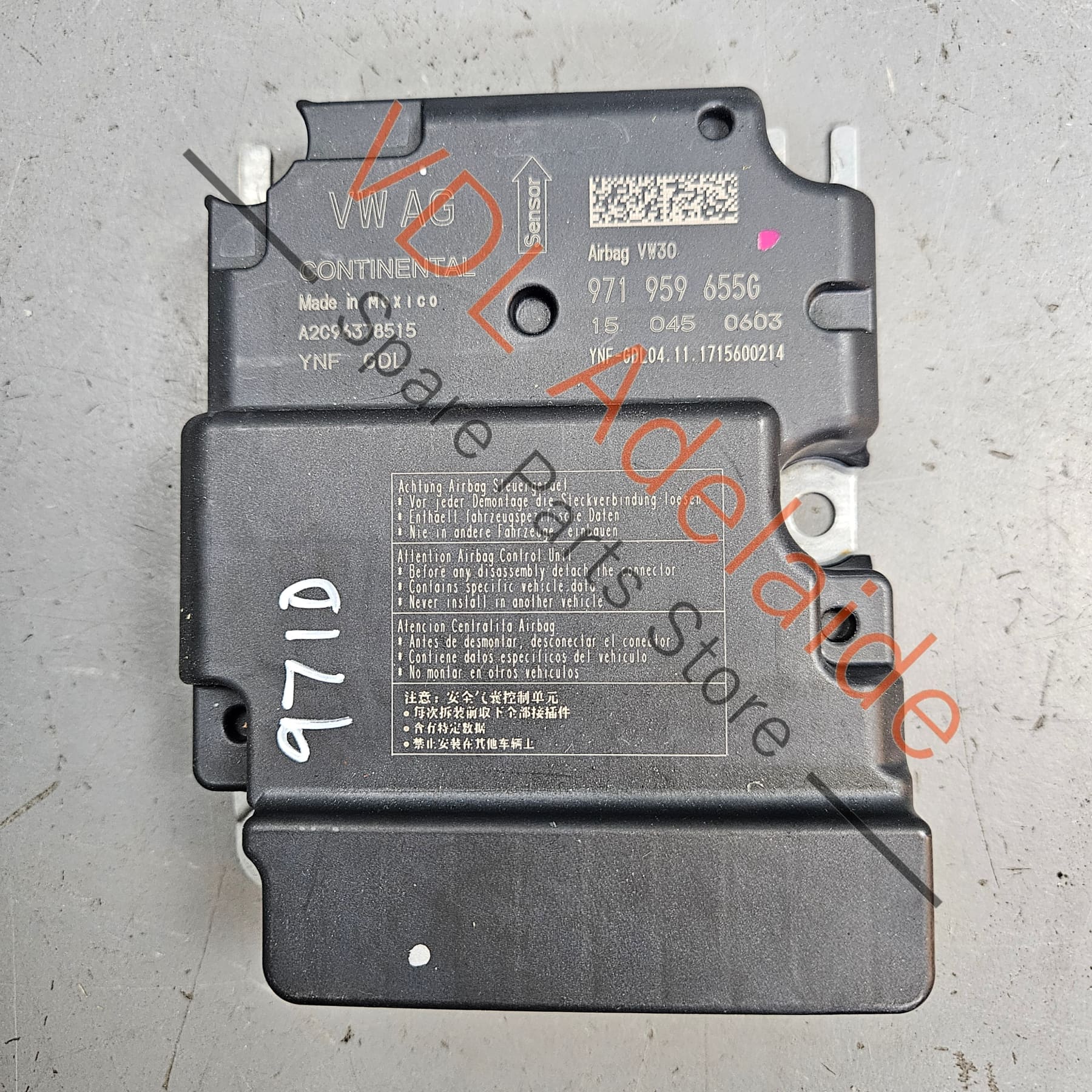 Porsche Panamera Airbag Control Module Unit 971959655H - Image 2