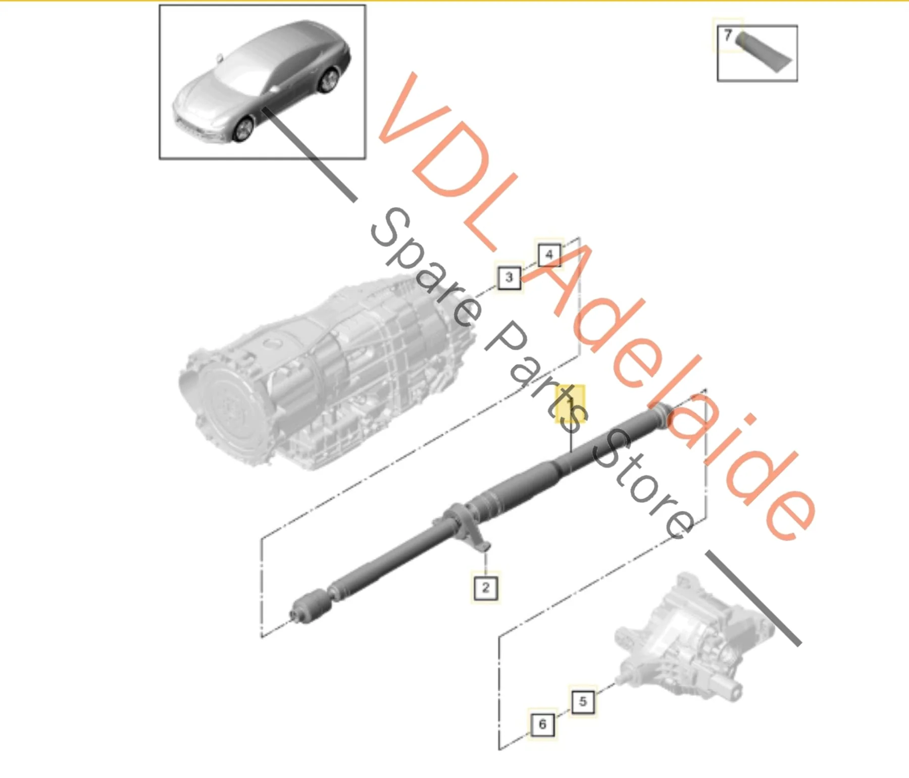Porsche Panamera 971 Cardan Propeller Tail Shaft 976521101T 971521101BD 971521101AD 971521101AK 971521101AR - Image 2