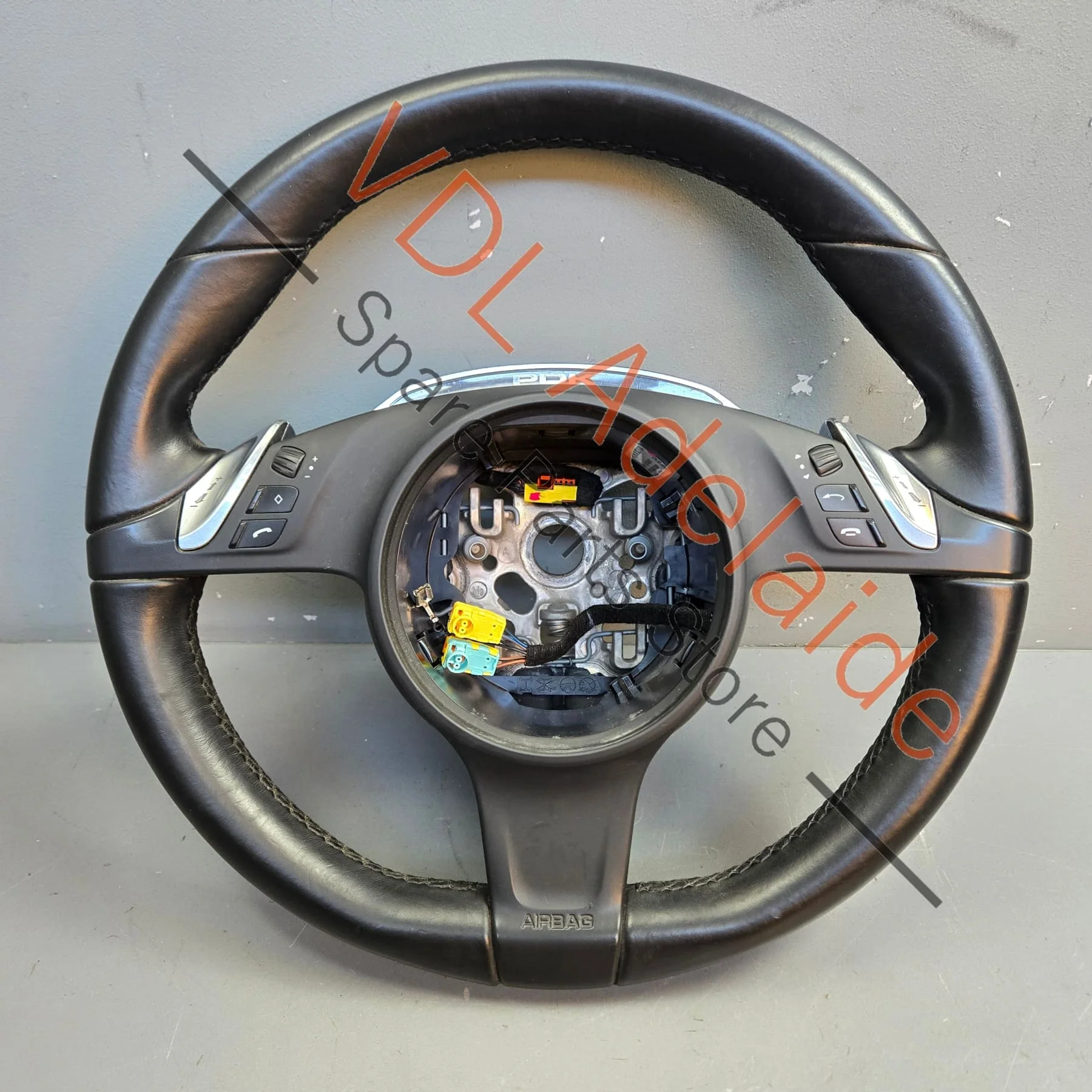 Porsche 911 991 Cayman Boxster 981 Black Leather Steering Wheel 99134780367 A34
