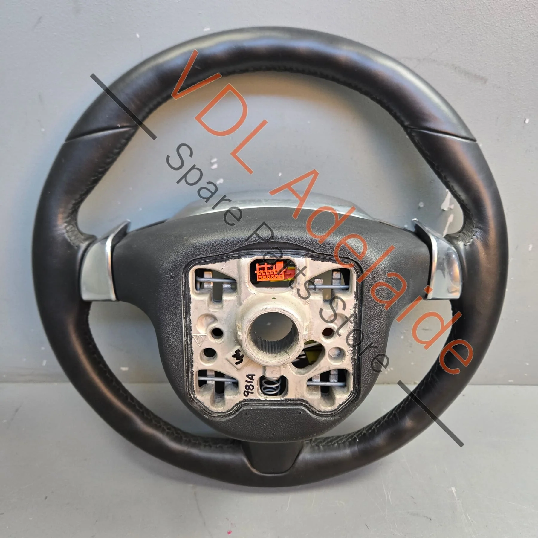 Porsche 911 991 Cayman Boxster 981 Black Leather Steering Wheel 99134780367 A34 - Image 9