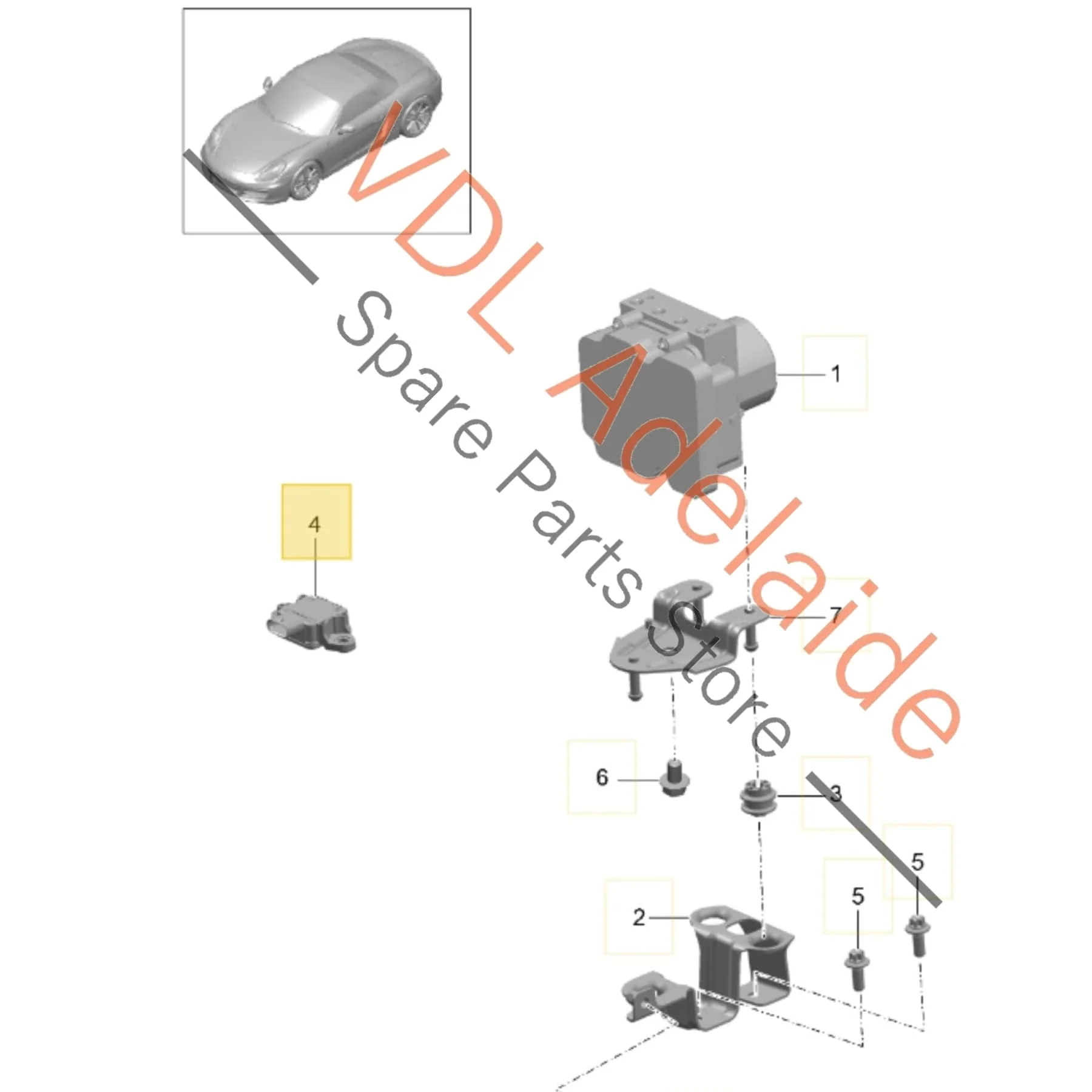 Porsche Boxster 981 Rotation Rate Sensor for ABS Brakes 99160614503 BOSCH 0265005942 - Image 2