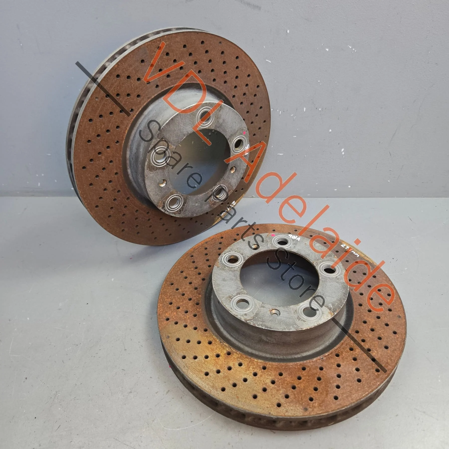 Porsche Boxster Cayman Front Brake Disc Rotor Pair 98135140101 315mm x 28mm Vented & Drilled