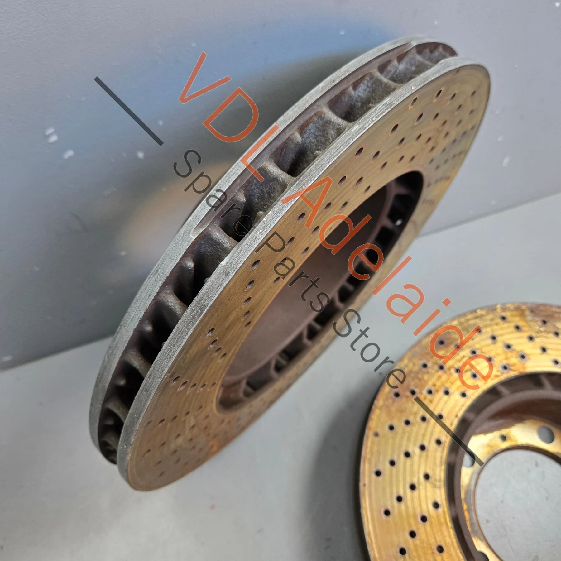 Porsche Boxster Cayman Front Brake Disc Rotor Pair 98135140101 315mm x 28mm Vented & Drilled - Image 8