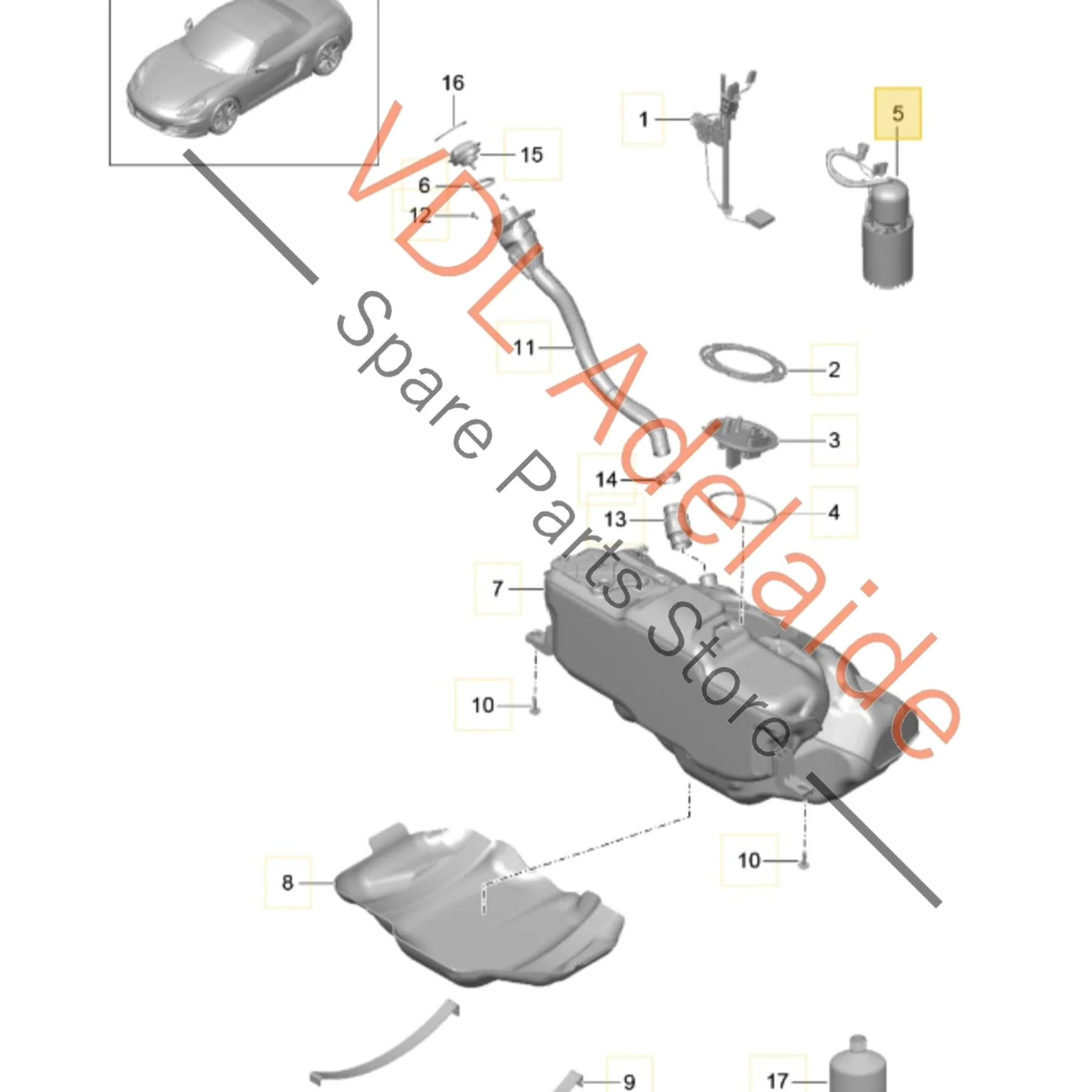 Porsche 911 Boxster Cayman Low Pressure Fuel Pump In Tank 99162014101 - Image 2