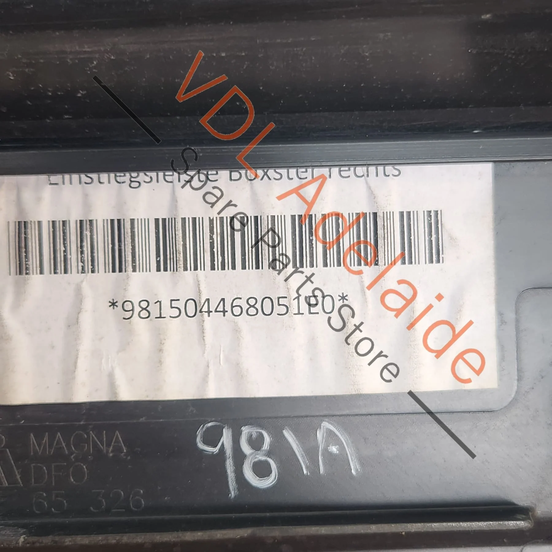 Porsche Boxster Sill Trim Cover Right 98150446820 1E0 98150446805 - Image 5