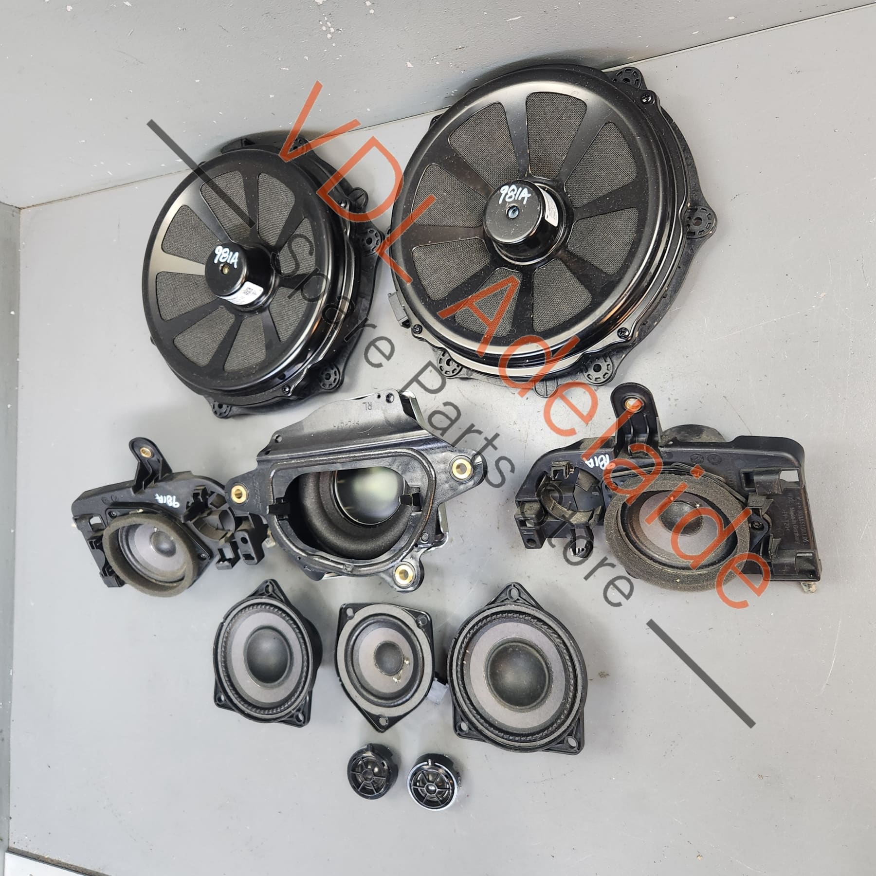Porsche Cayman Boxster 911 10 Speaker Loudspeaker Audio Set with Subwoofer - Image 3