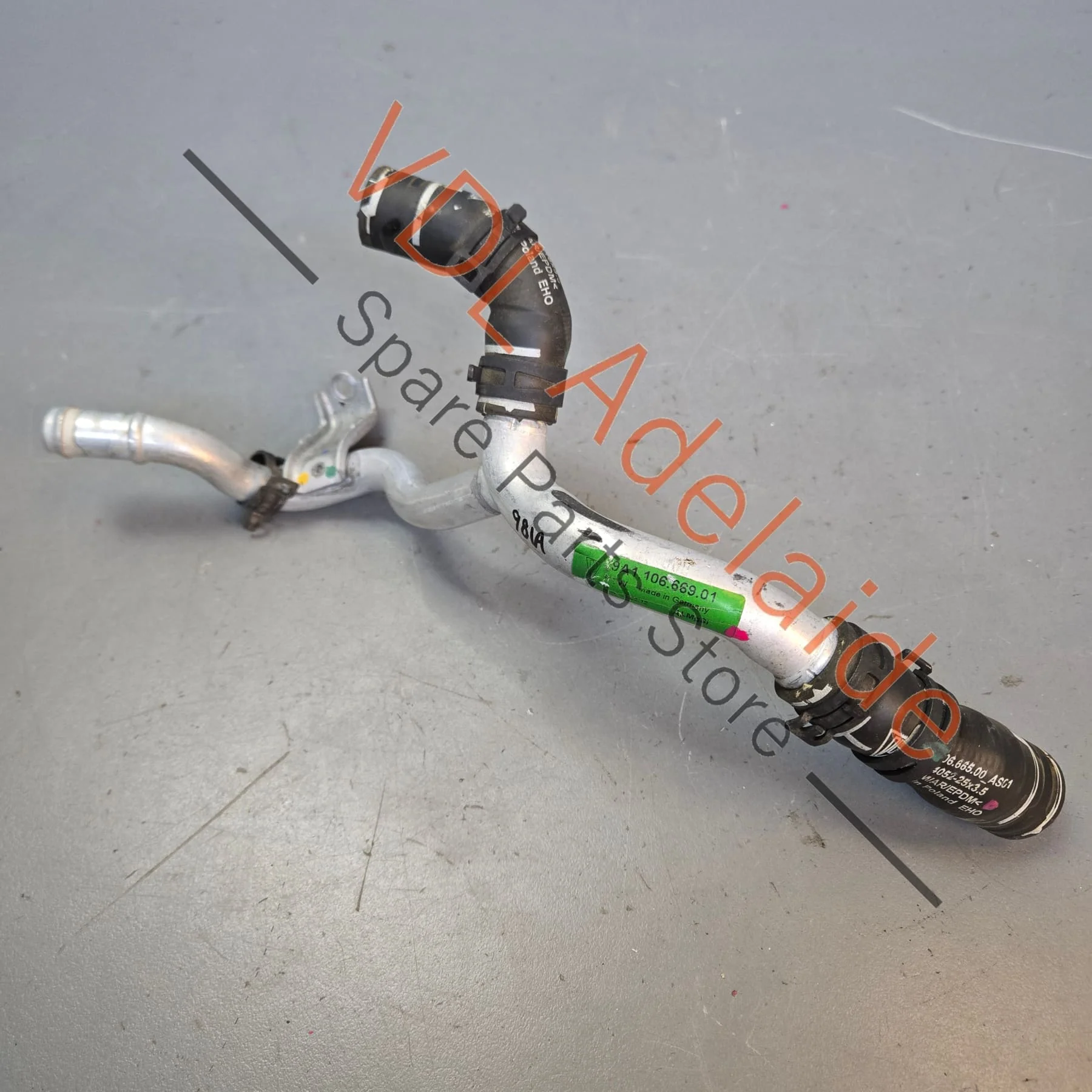 Porsche Boxster Cayman Heat Exchanger Pipe Hose 9A110666901 9A110666902