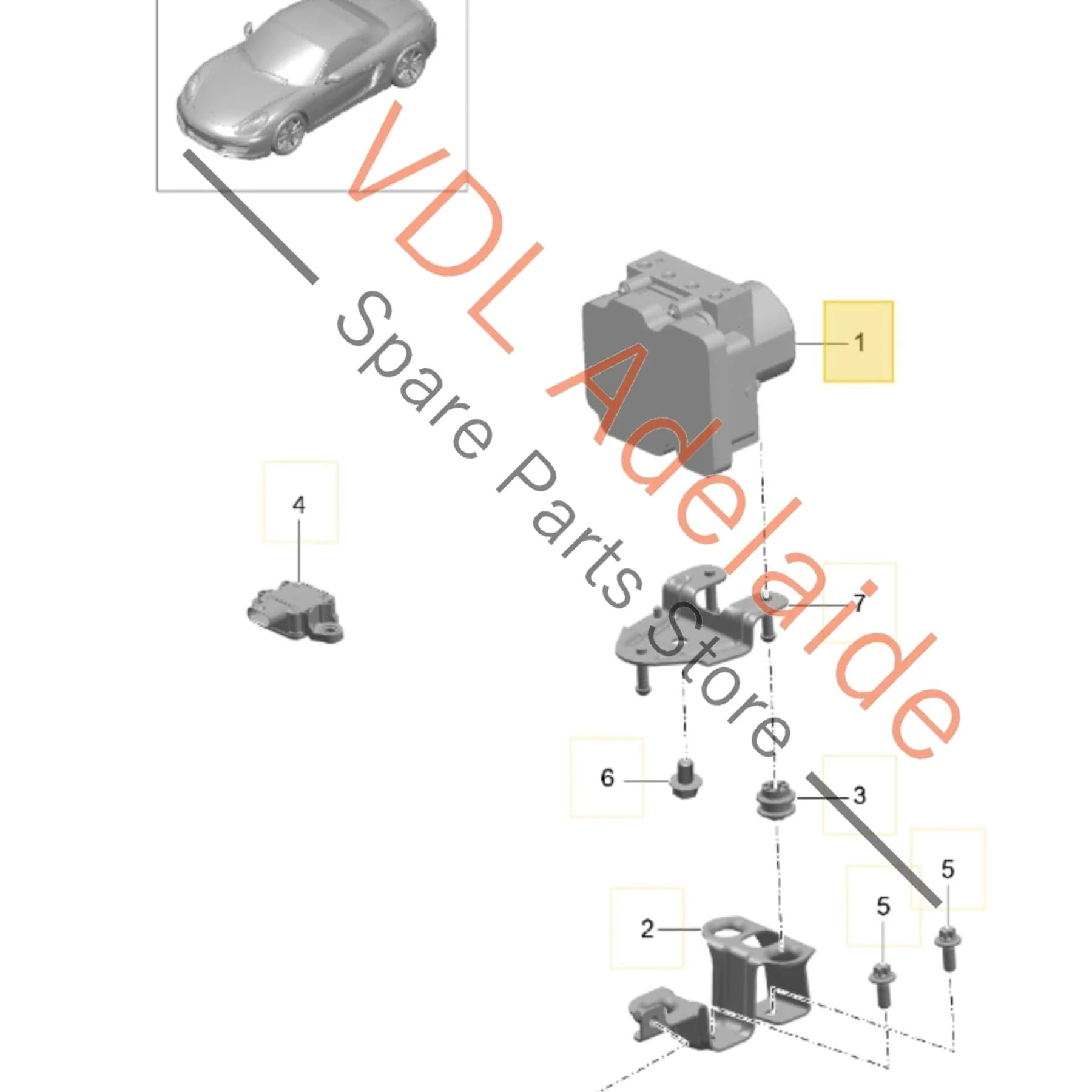 Porsche Boxster Cayman 981 ABS Brake Pump Module 98135595500 98135595503 - Image 2