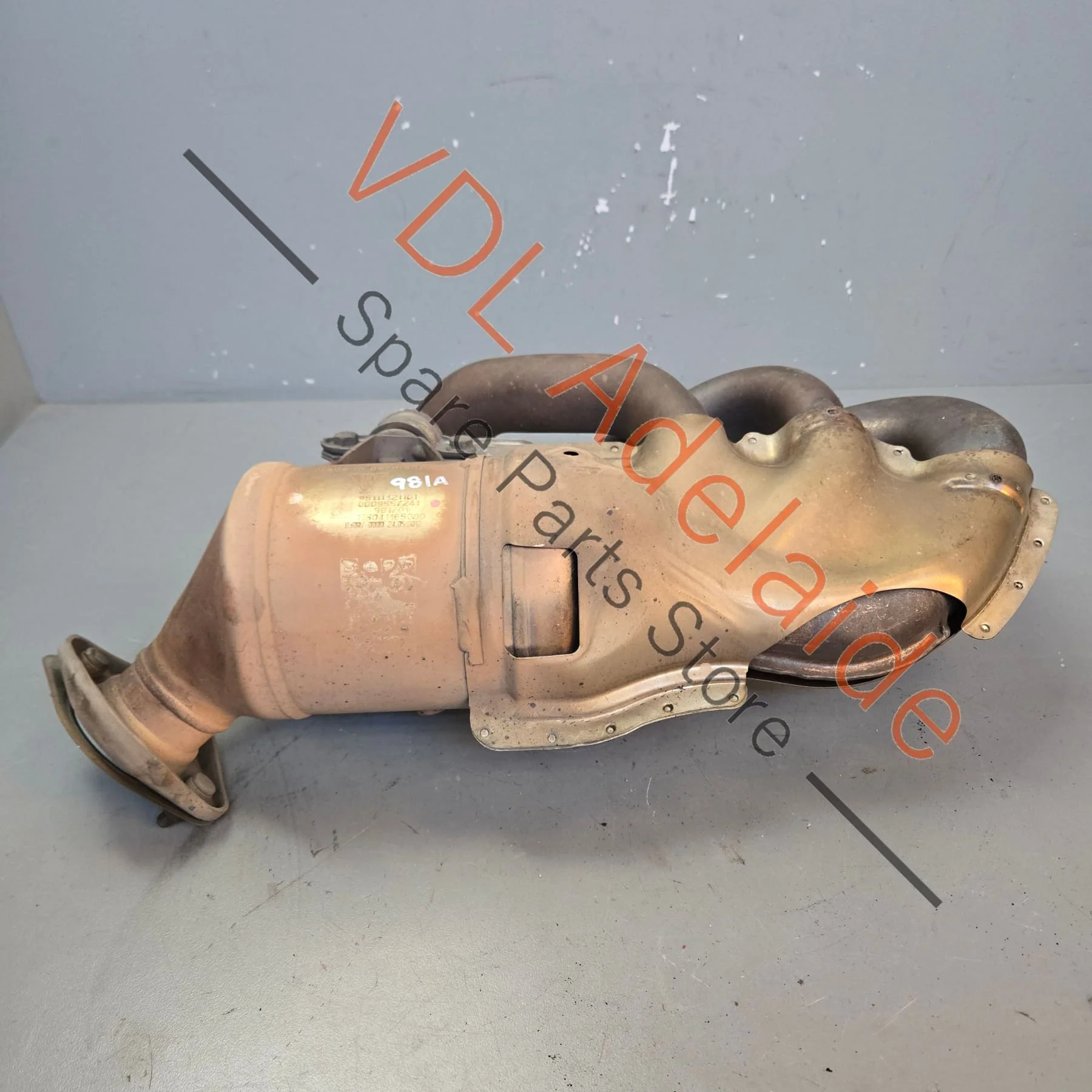 Porsche Boxster Cayman 2.7L Left Exhaust Manifold w Catalytic Converter 98111321105 981113211EX - Image 7