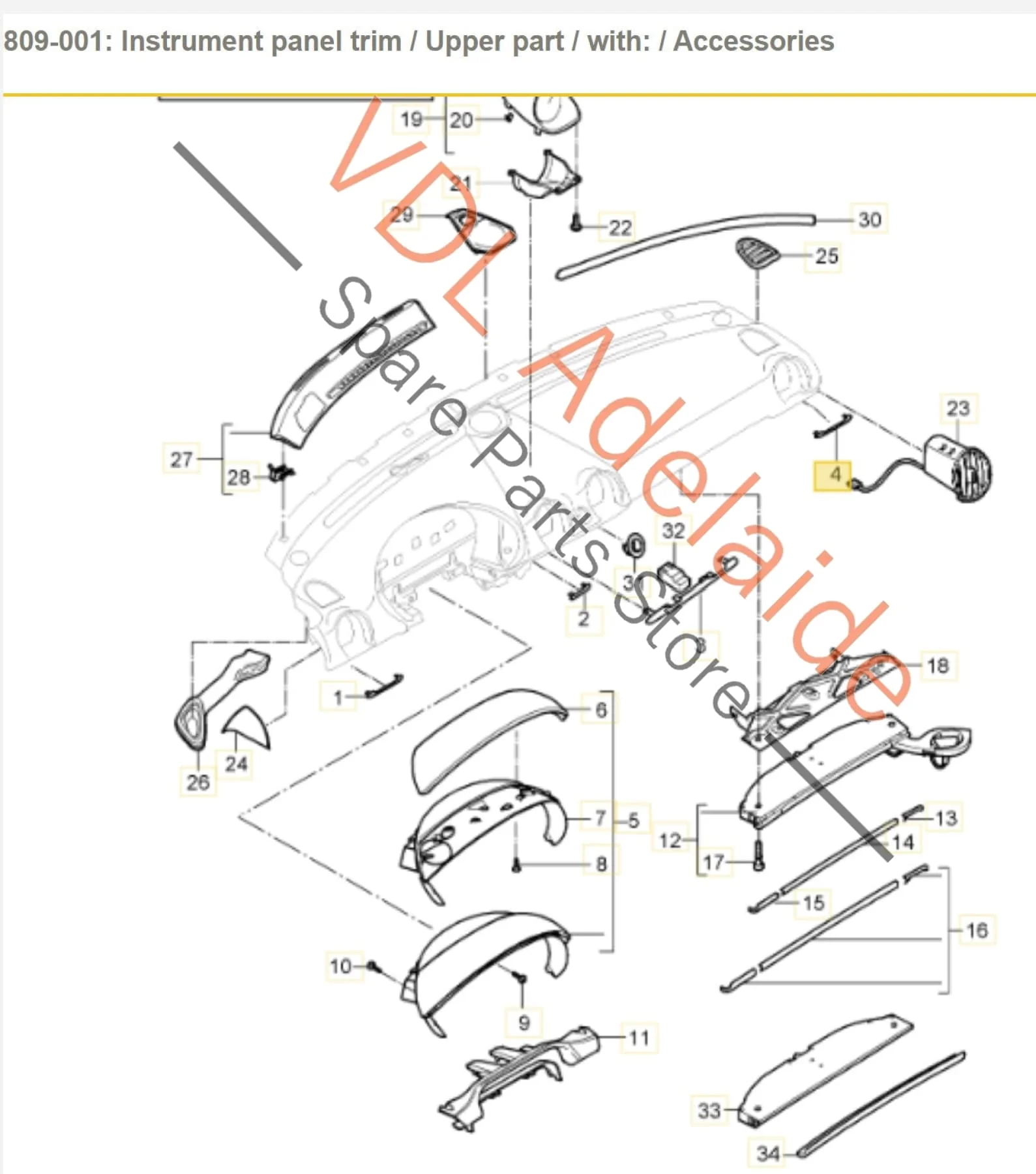 Porsche Cayman Boxster Dash Trim Passenger Side Left for RHD 98755238702 - Image 2
