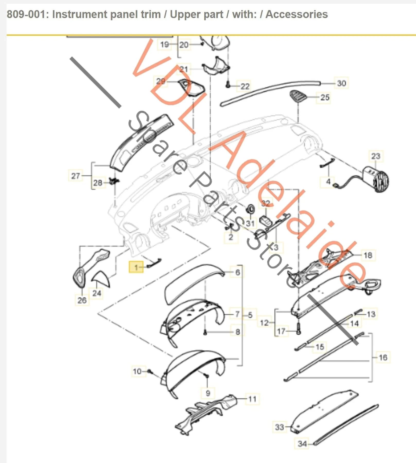 Porsche Cayman Boxster Dash Trim Drivers Side Outer for RHD 98755238202 - Image 2