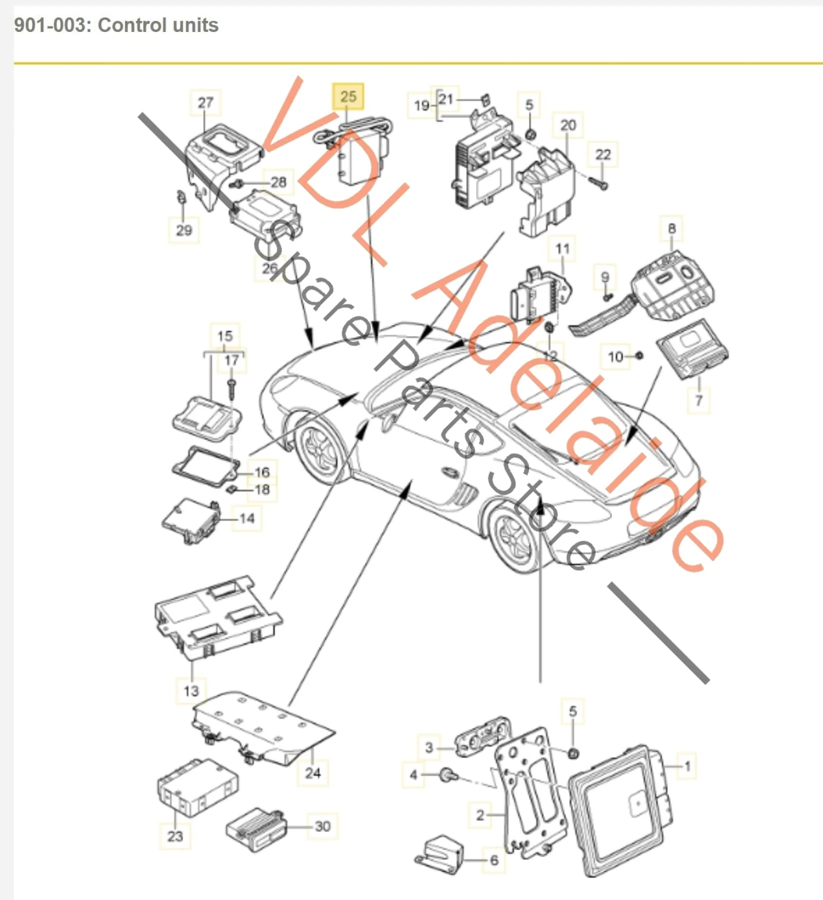 Engine Cooling Fan Control Unit 99761843603 - Image 2