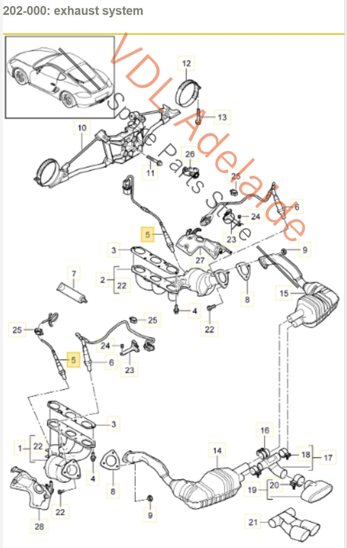 Porsche Cayman Boxster Lambda Probe Oxygen Exhaust Sensor Pre Cat Upstream 9A160612301 - Image 2