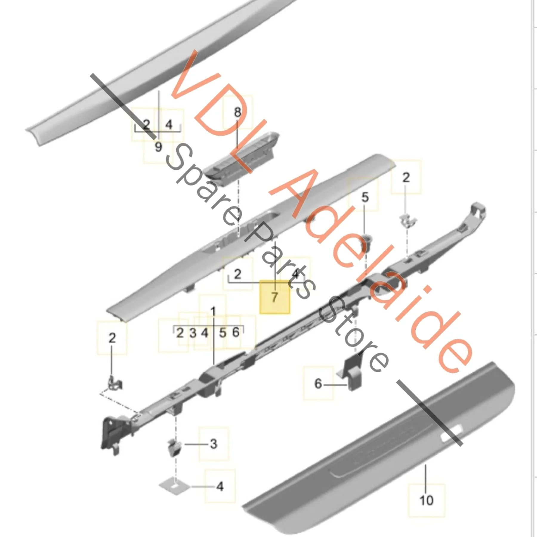 Porsche 911 991 Right Side Drivers Door Sill Trim for RHD model 99155512000 1E0 - Image 2