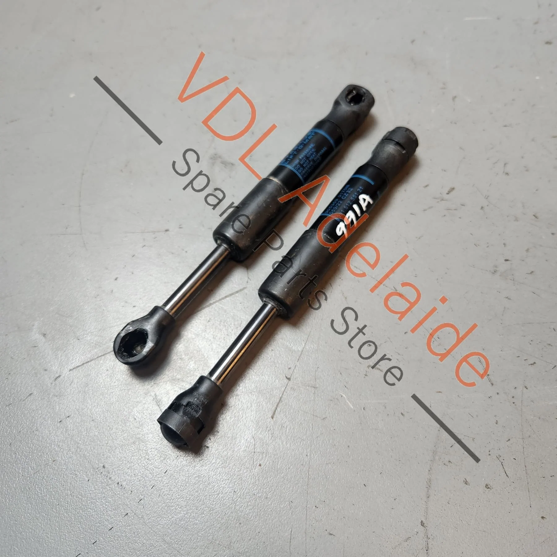Pair of Porsche 911 Rear Engine Lid Gas Lift Strut 99151255120 99151255121 99151255122